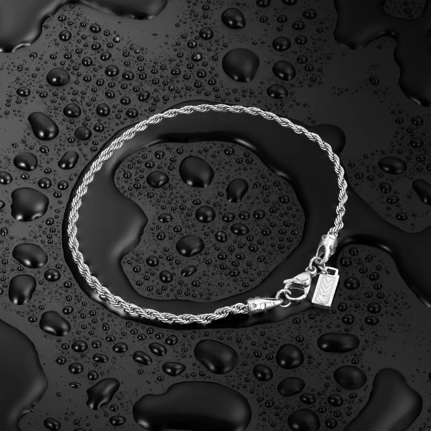 Rope Chain Bracelet, 2.5MM - Silver