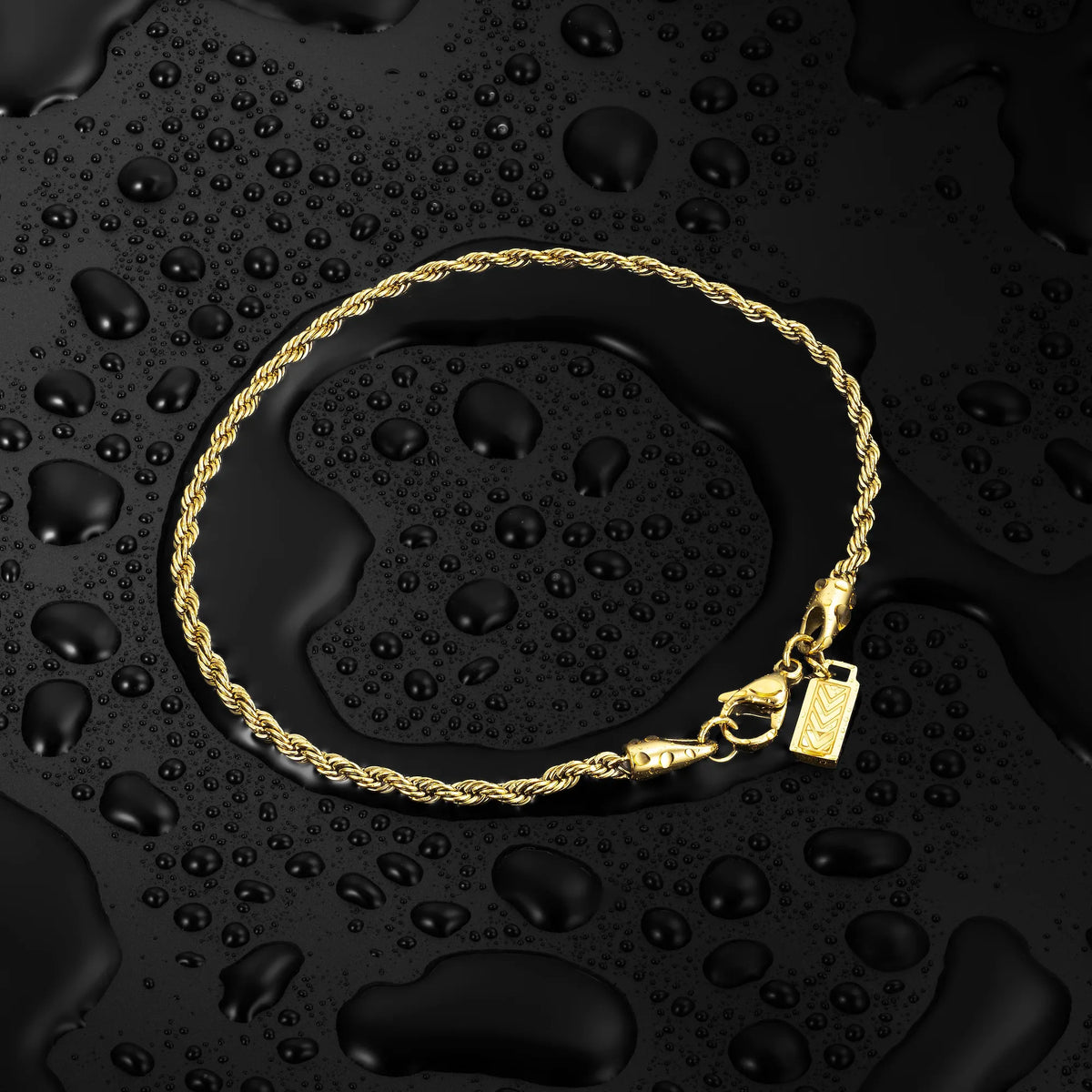 Rope Chain Bracelet, 2.5MM - 14K Gold