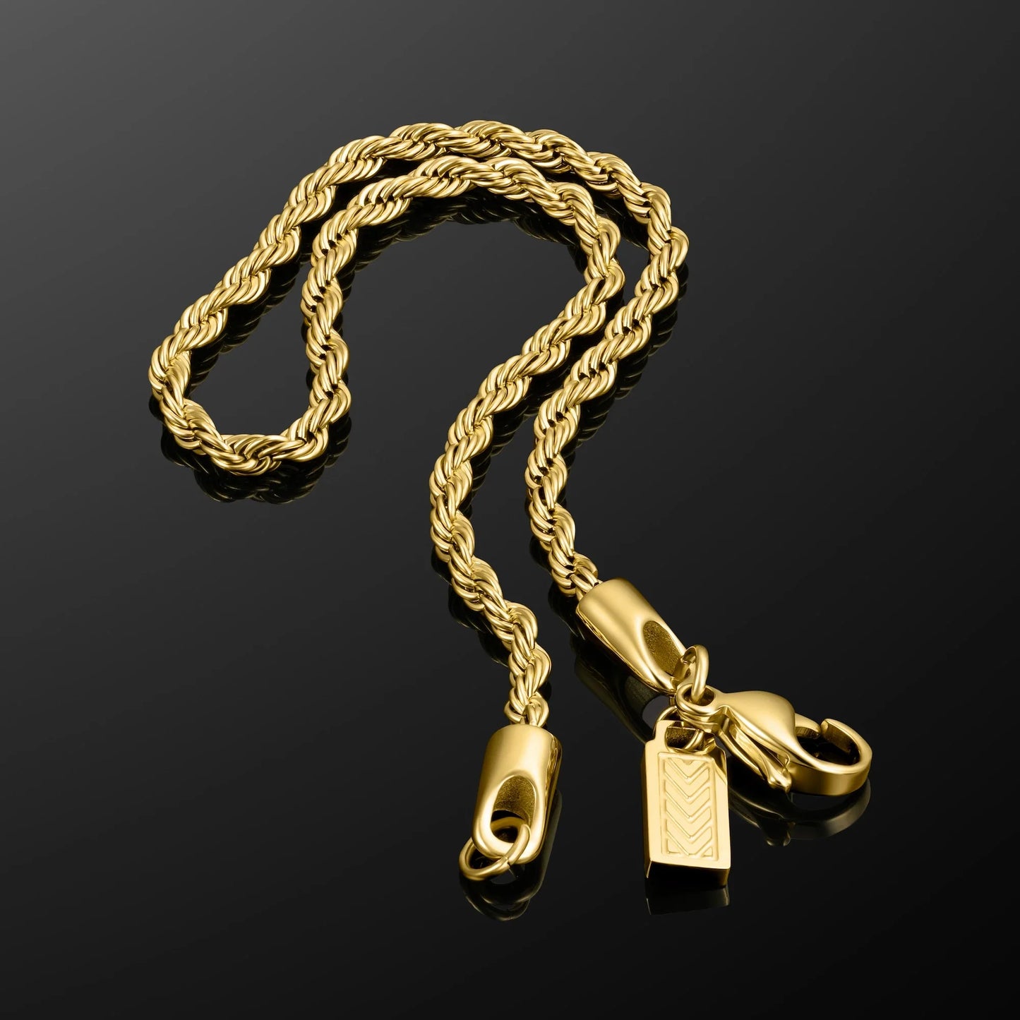 Rope Chain Bracelet, 2.5MM - 14K Gold