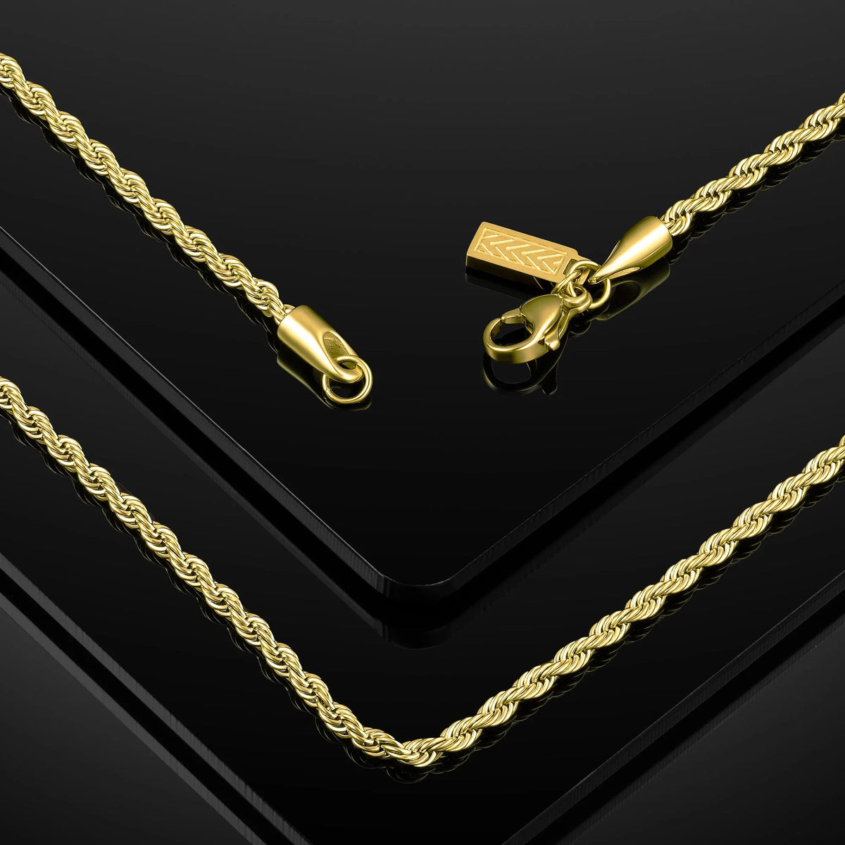Rope Chain Necklace, 2.5MM - 14K Gold