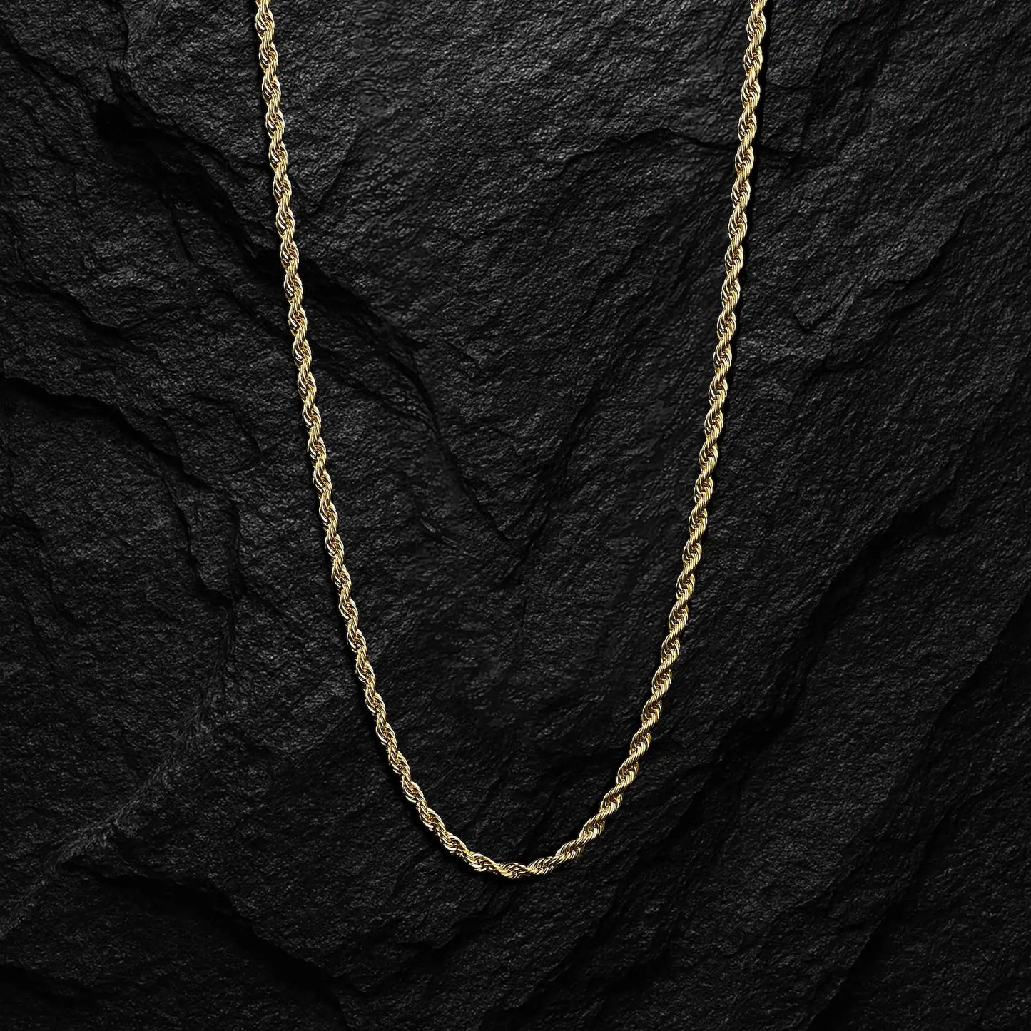 Rope Chain Necklace, 2.5MM - 14K Gold