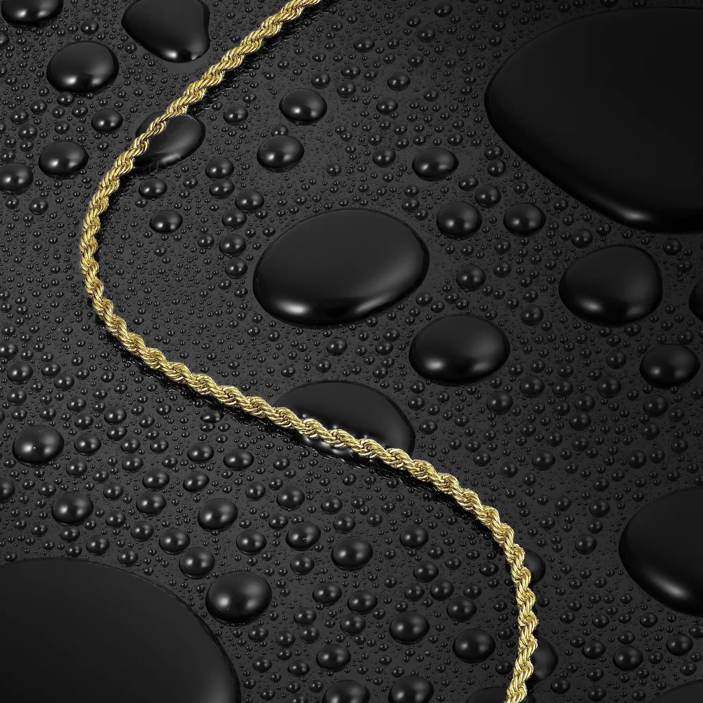 Rope Chain Necklace, 2.5MM - 14K Gold