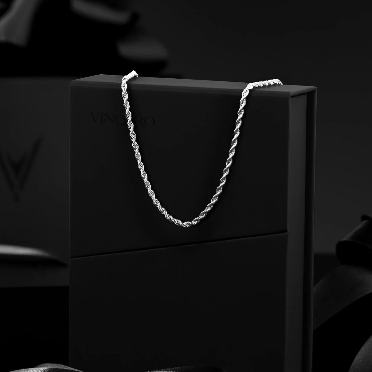 Rope Chain Necklace, 2.5MM - Silver