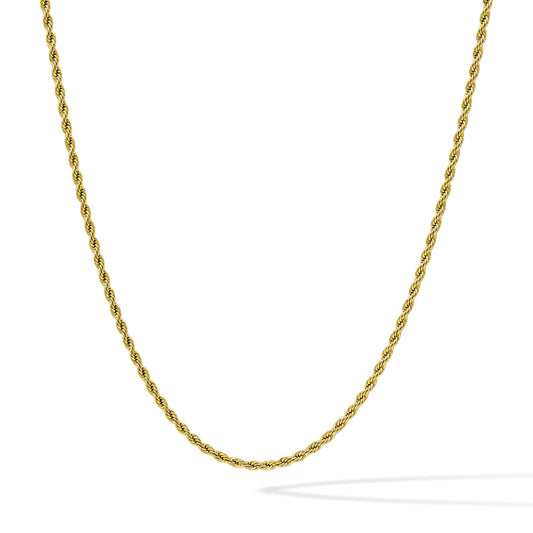 Rope Chain Necklace, 2.5MM - 14K Gold