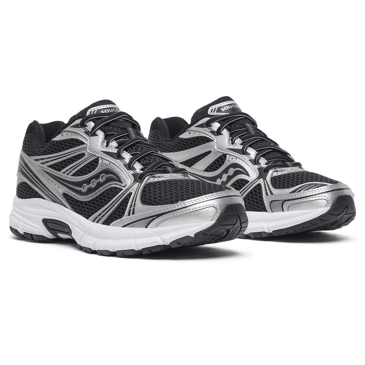 Saucony Grid Legacy 'Silver Black' — UK 1 — Back View