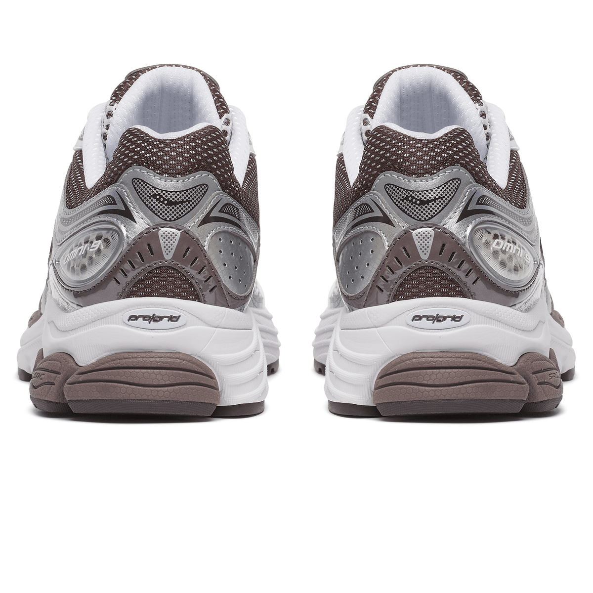 Saucony Progrid Omni 9 'White Brown' — UK 1 — Back View