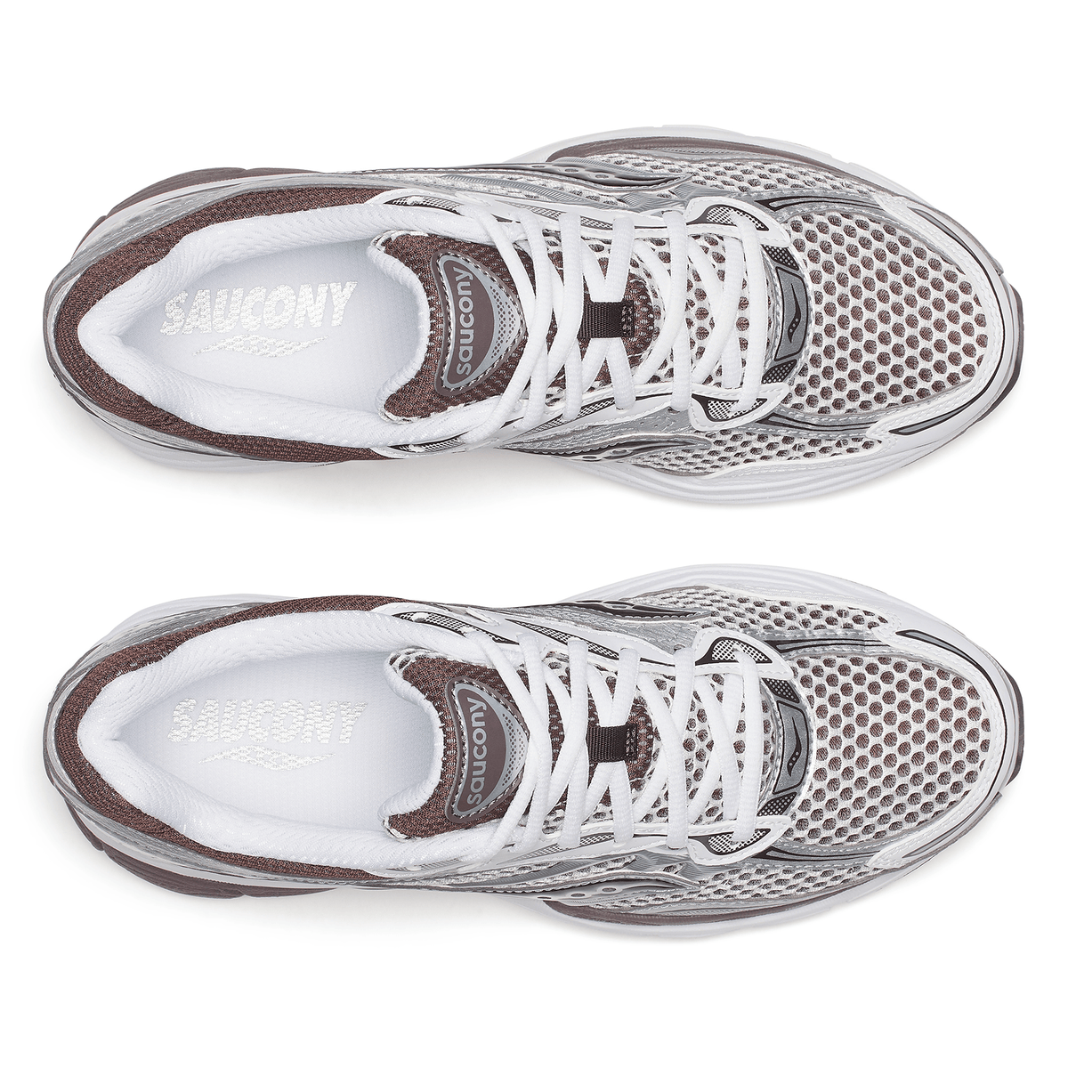 Saucony Progrid Omni 9 'White Brown' — UK 1 — Top View