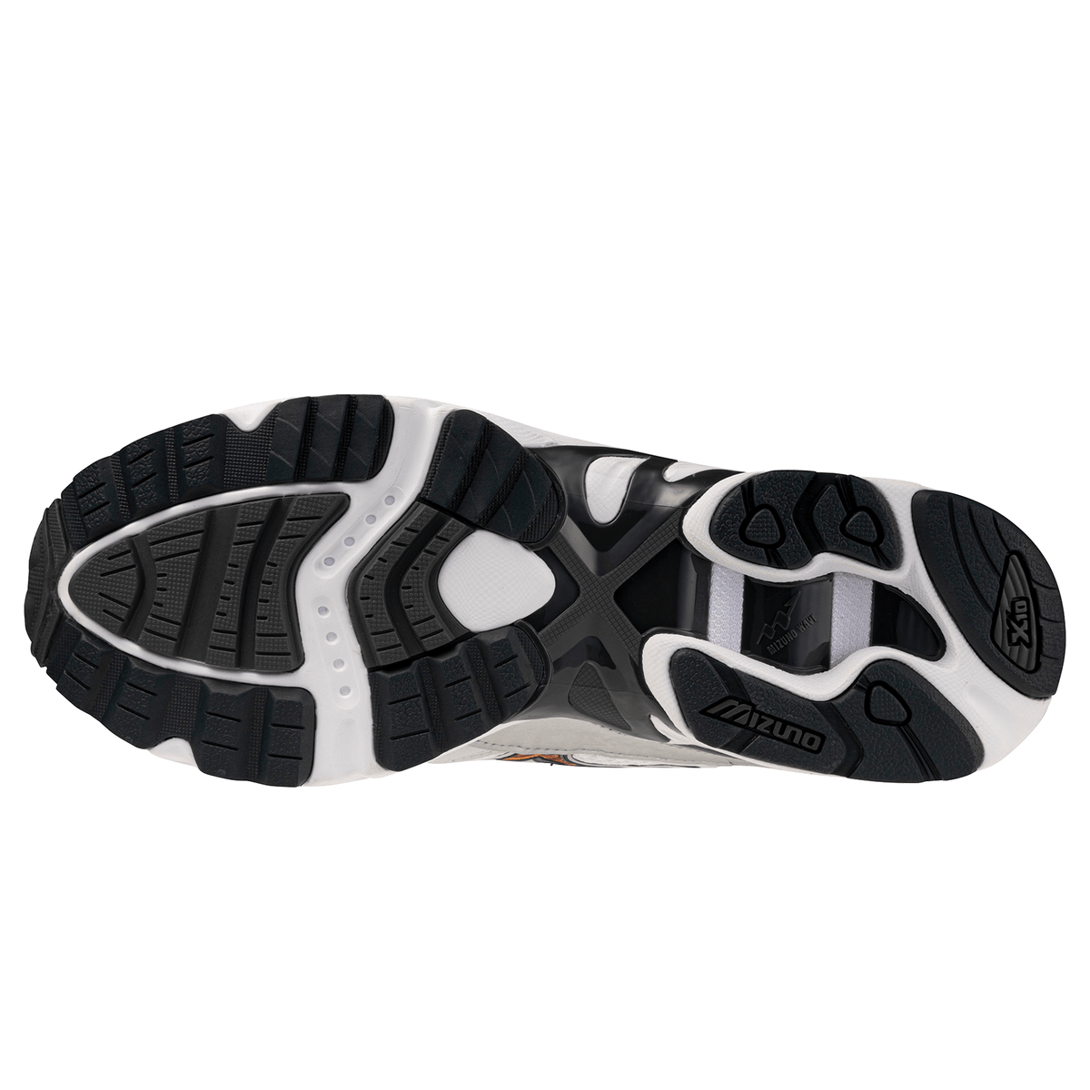 Mizuno Wave Mustang LS OG 'White Artisan's Gold Galaxy Silver' — UK 4 | EU 36.5 | US 5 — Back View