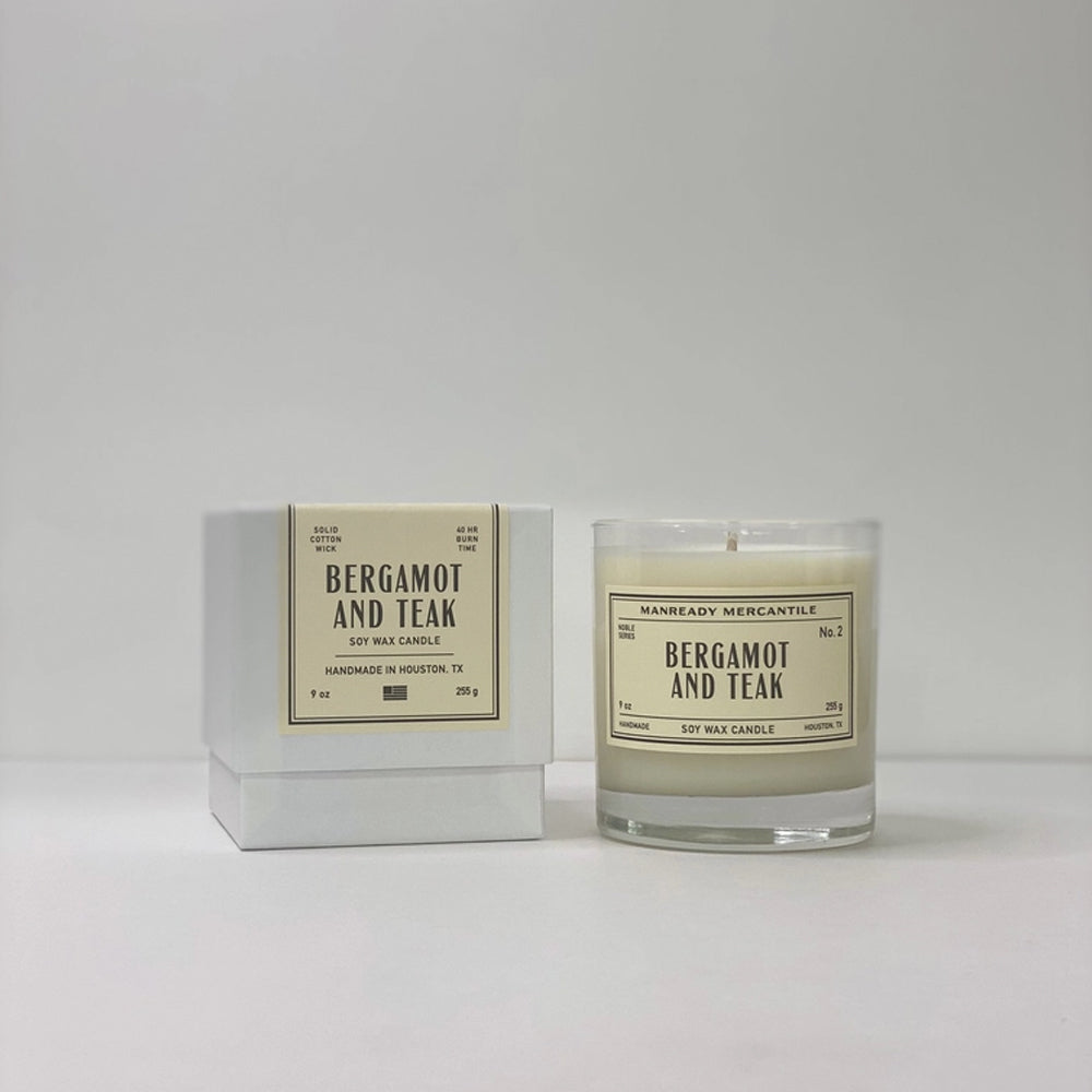 Manready Mercantile Noble Series Soy Candle "Bergamot + Teak"