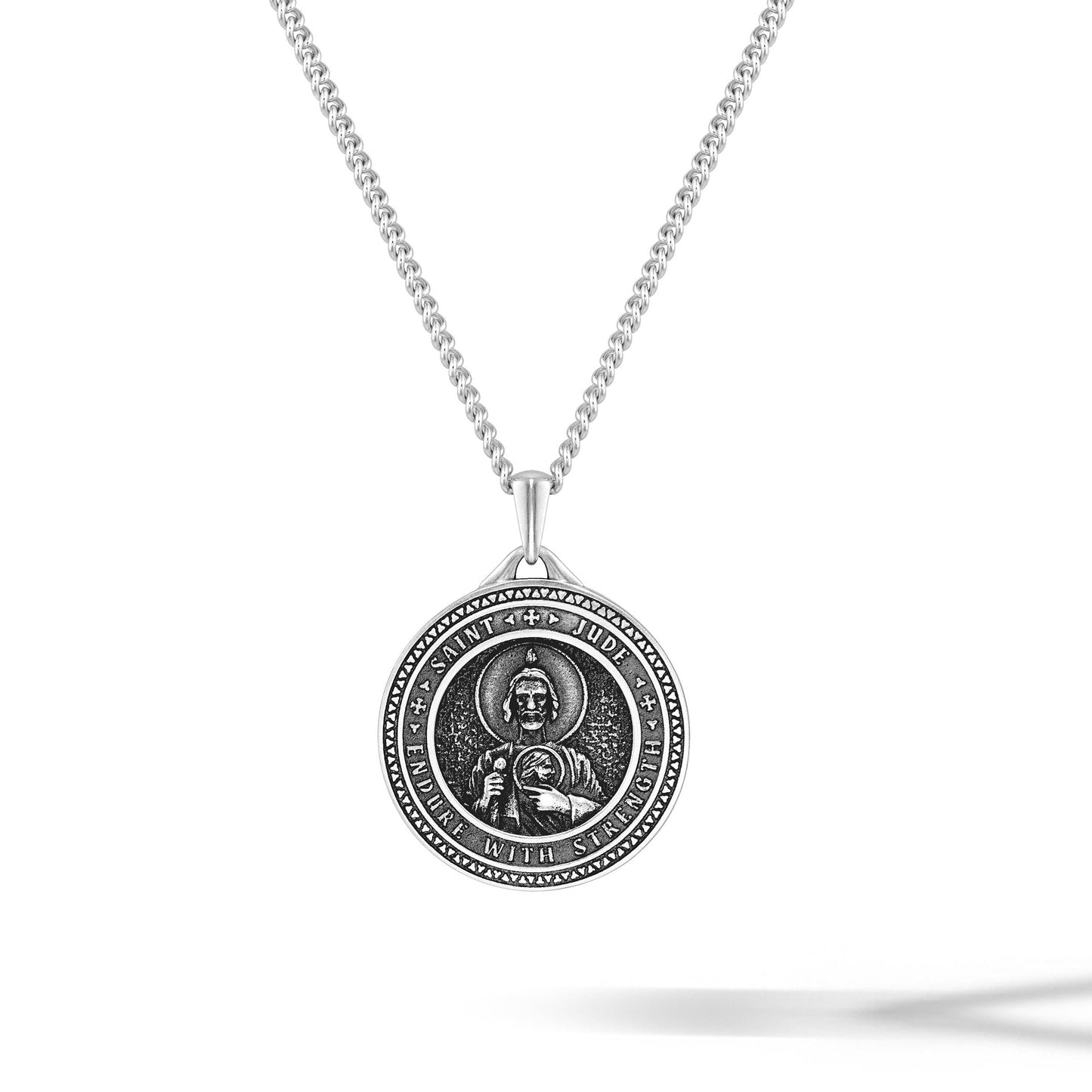 St. Jude Pendant - Sterling Silver