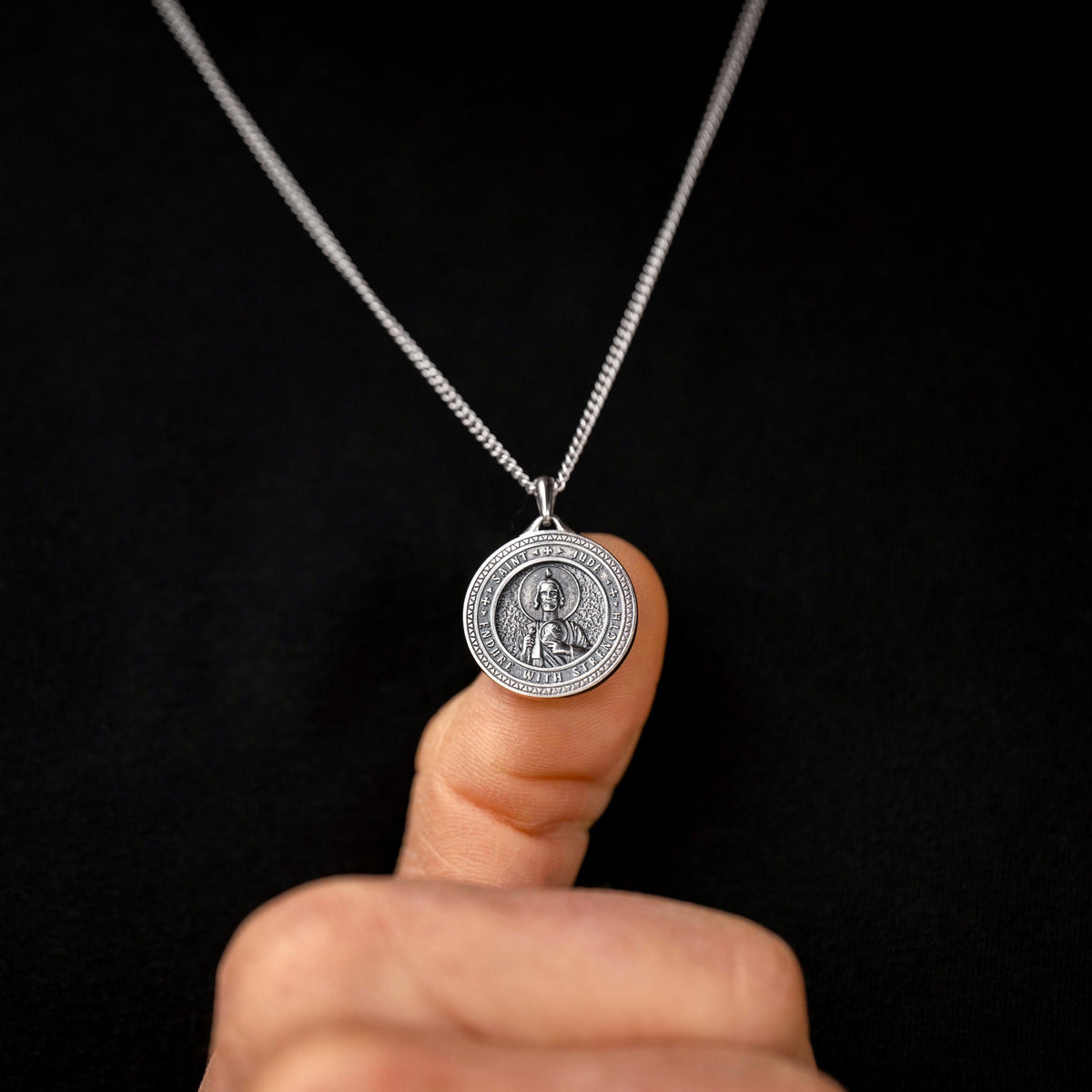 St. Jude Pendant - Sterling Silver