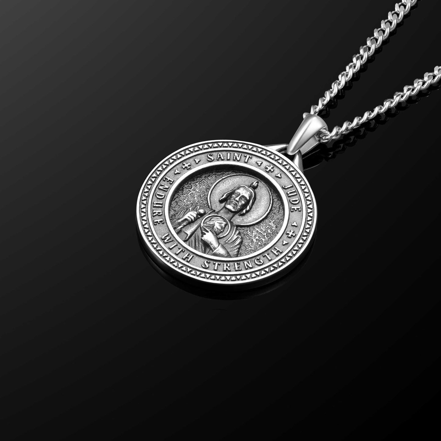 St. Jude Pendant - Sterling Silver