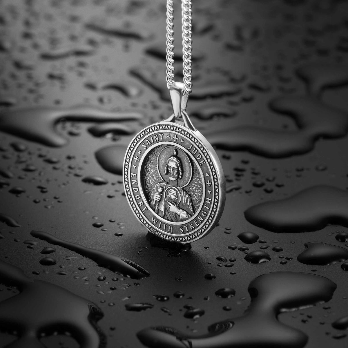 St. Jude Pendant - Sterling Silver