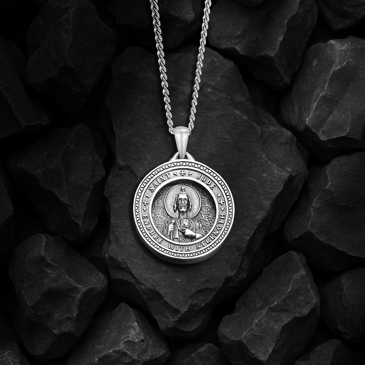 St. Jude Pendant - Sterling Silver