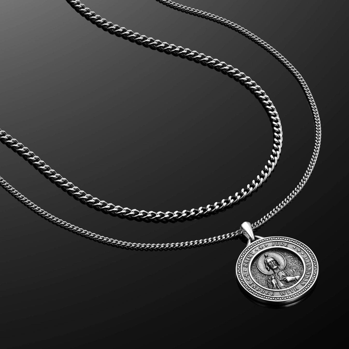 St. Jude Pendant - Sterling Silver