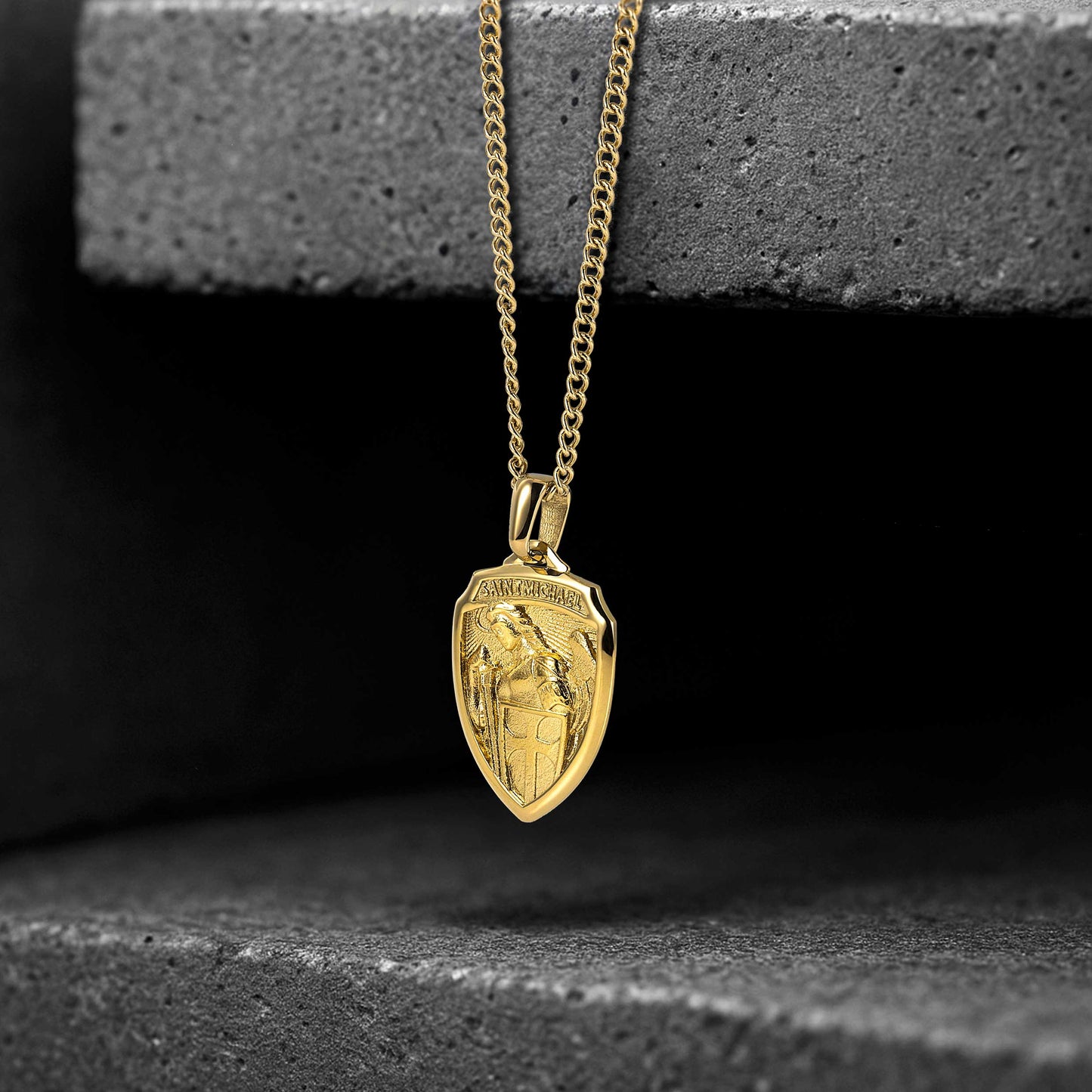 St. Michael Amulet - 14K Gold