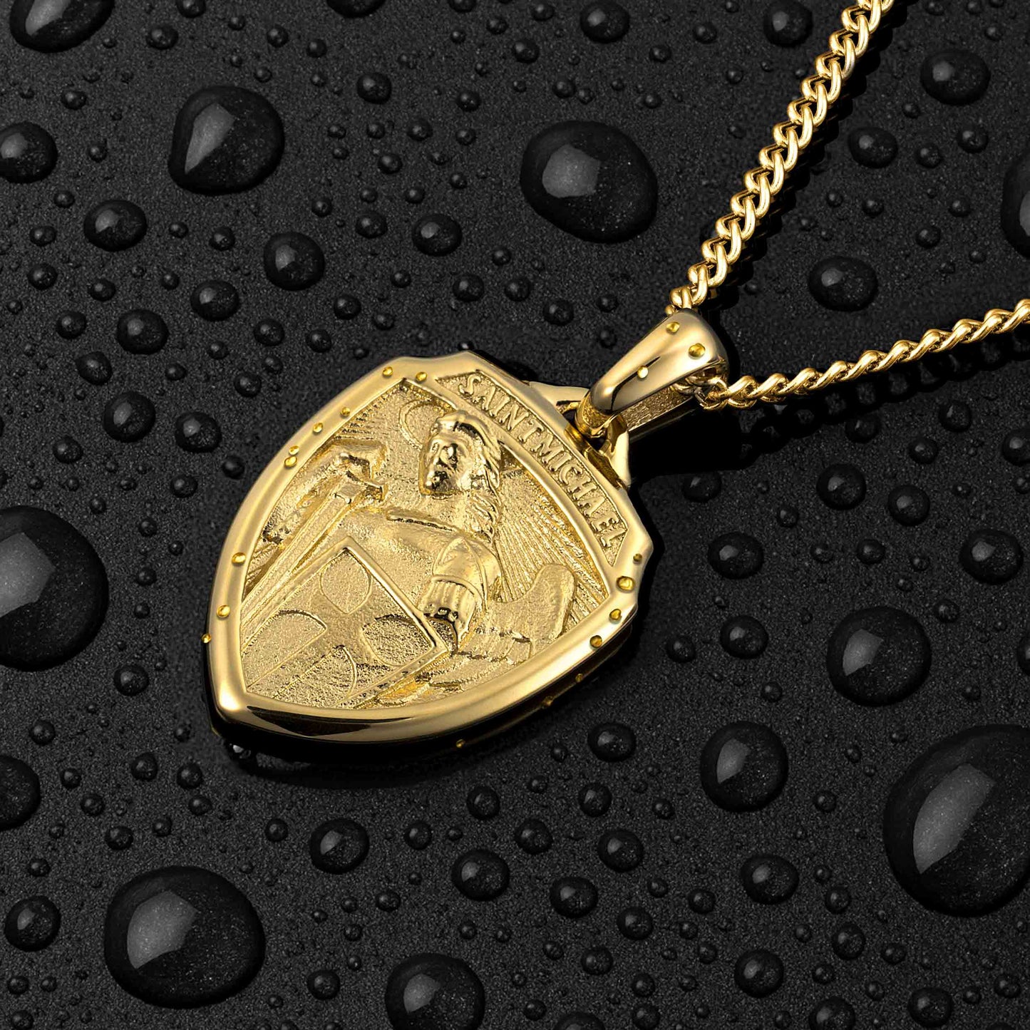 St. Michael Amulet - 14K Gold