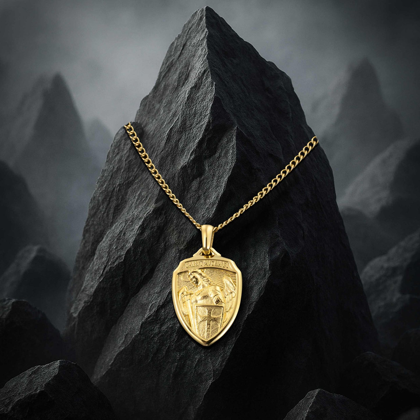 St. Michael Amulet - 14K Gold