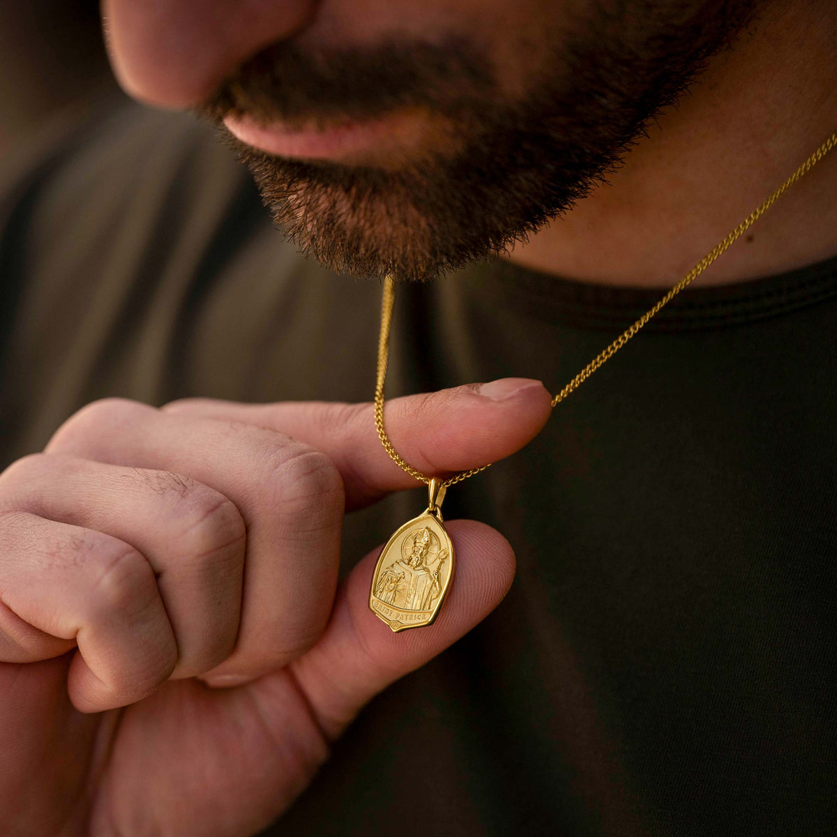 St. Patrick Pendant - 14K Gold