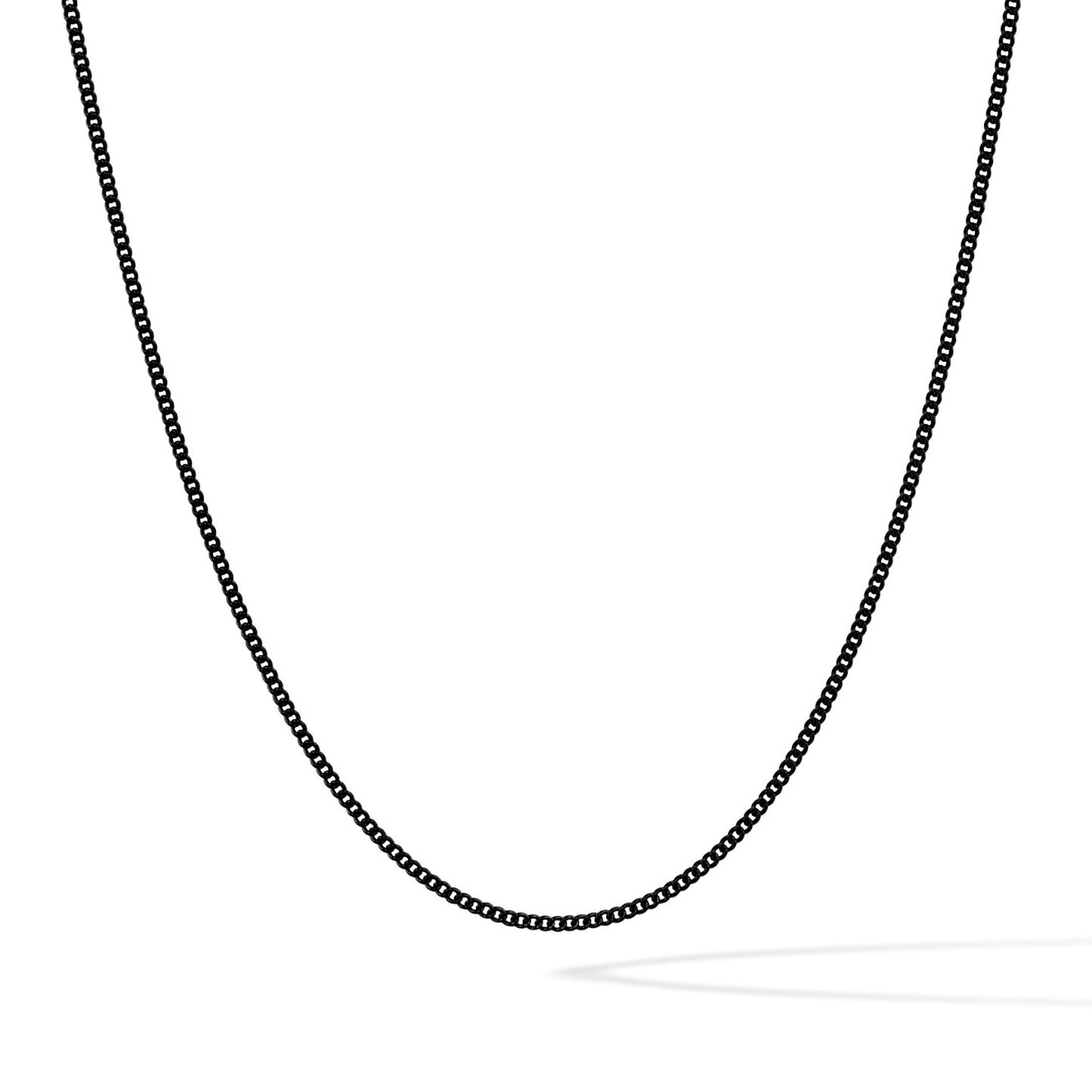 Micro Cuban Chain Necklace, 2.2MM - Stealth