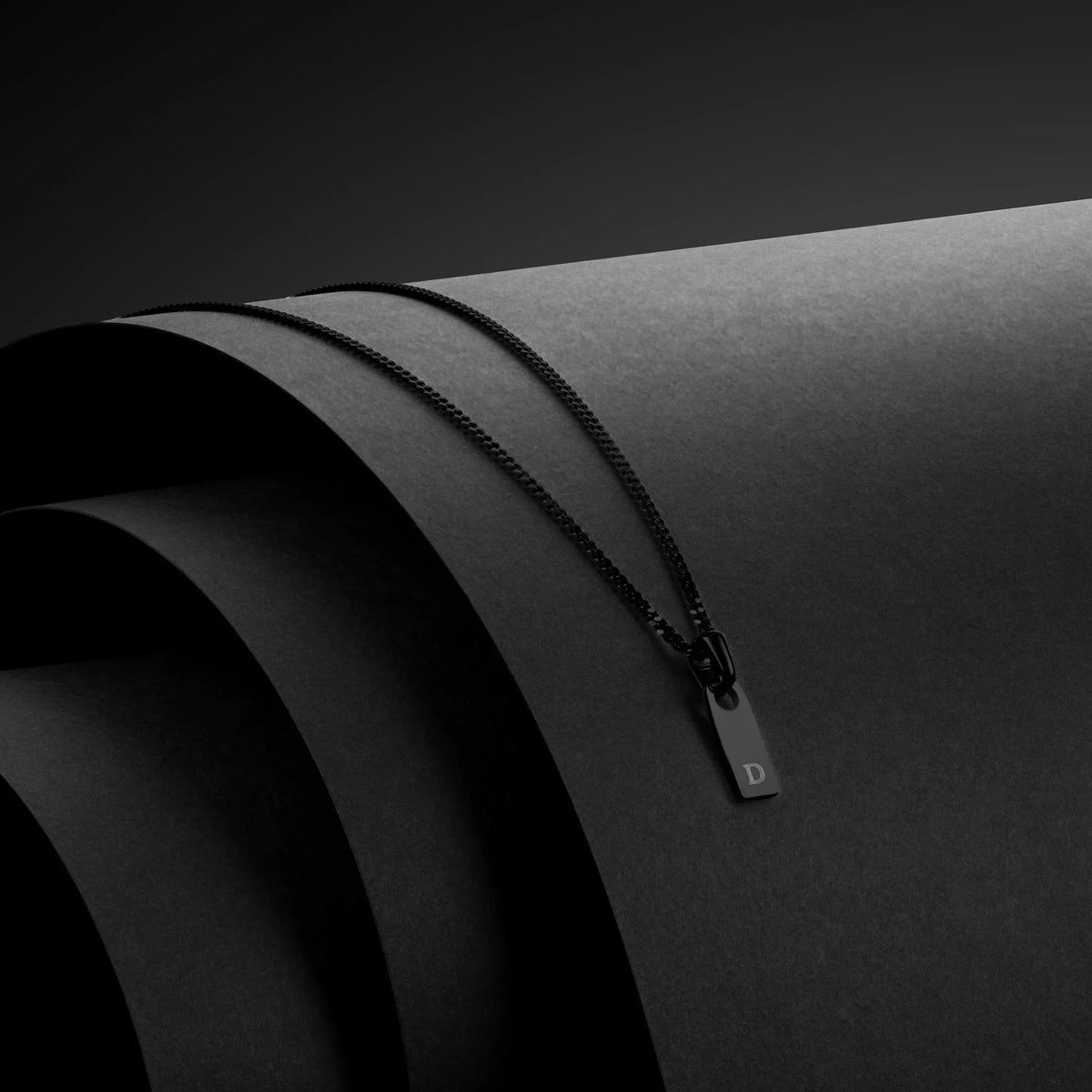 Initial Tag Pendant - Stealth