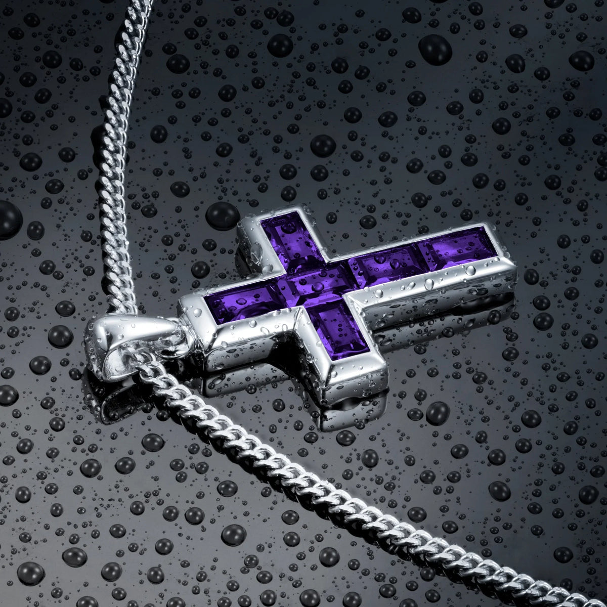 Stone Cross Set - Amethyst Set