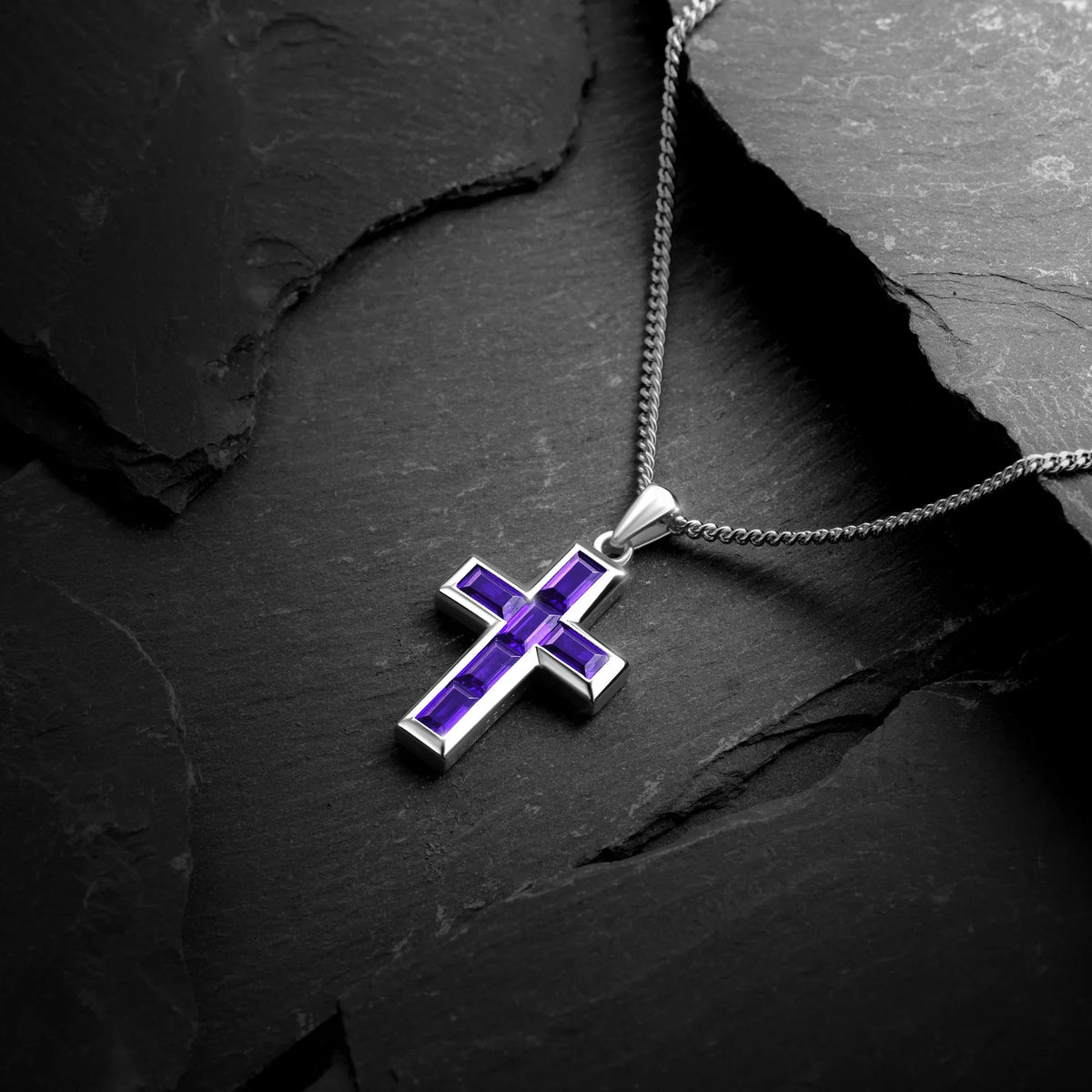 Stone Cross Set - Amethyst Set