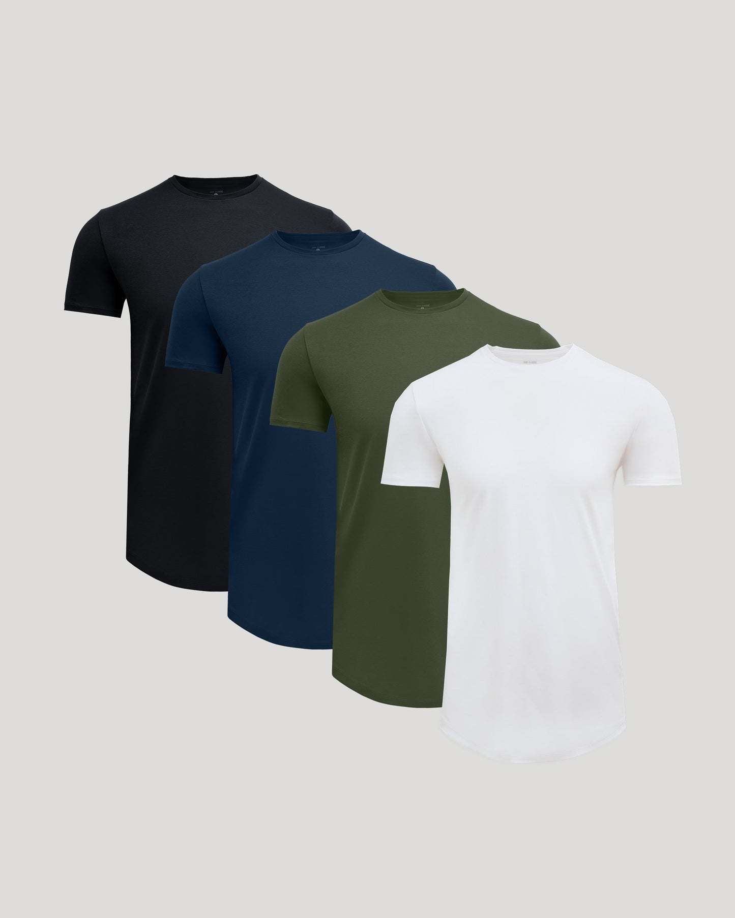 Tall Pima Cotton Blend Curved Hem Crew 4-Pack