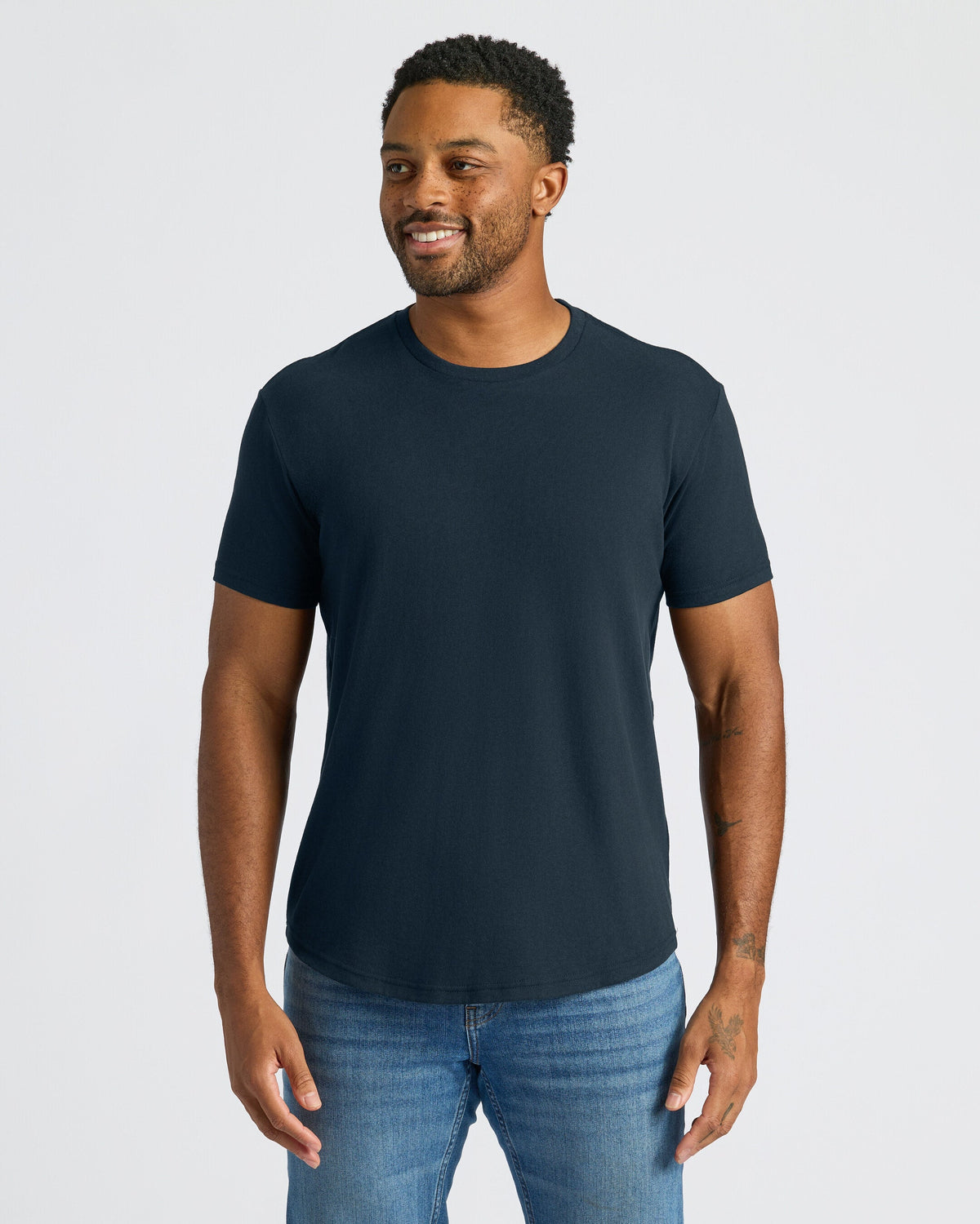 Classic Curved Hem Crew Neck 3-Pack