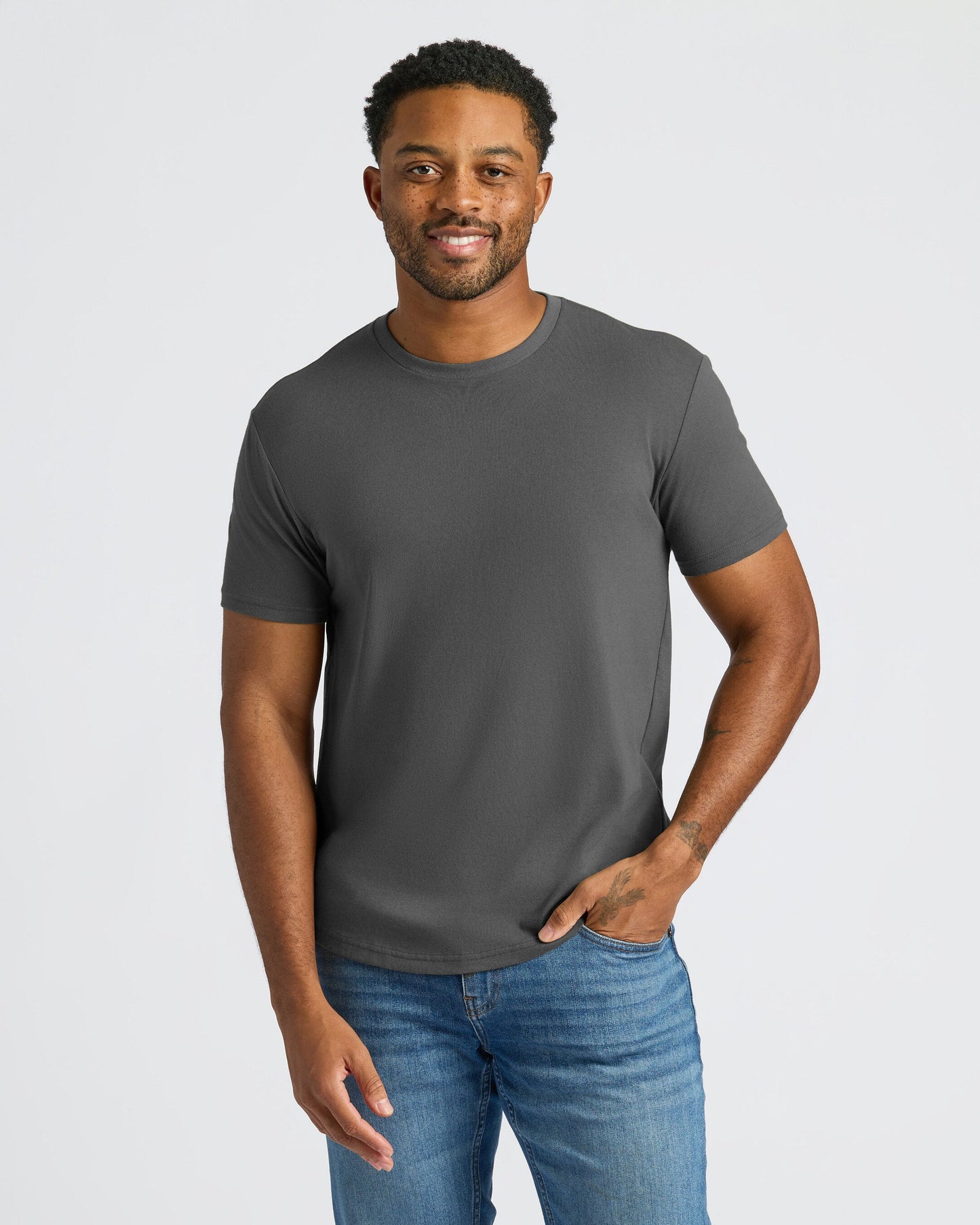 Classic Curved Hem Crew Neck 6-Pack