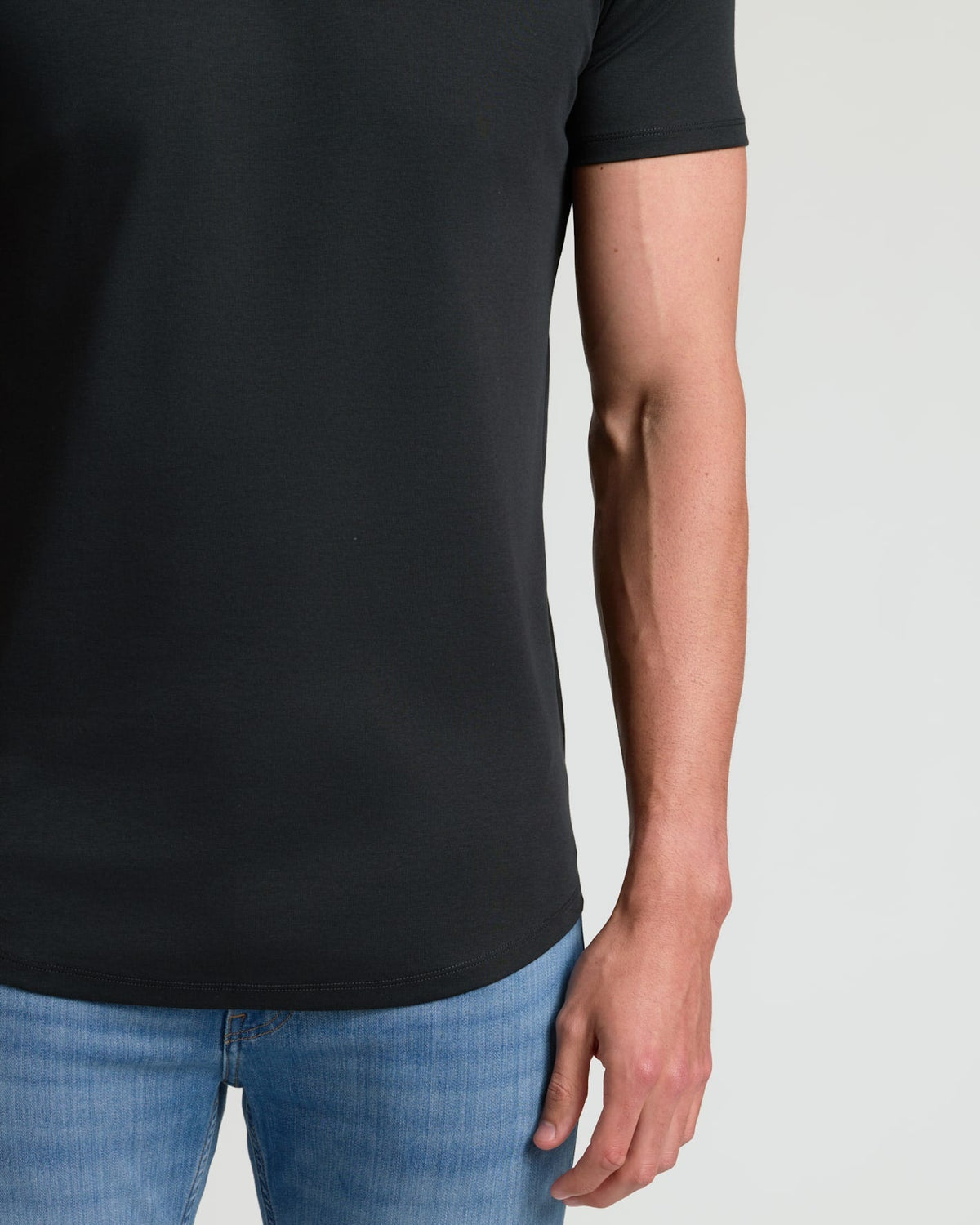 Tall Pima Cotton Blend Curved Hem Crew 2-Pack