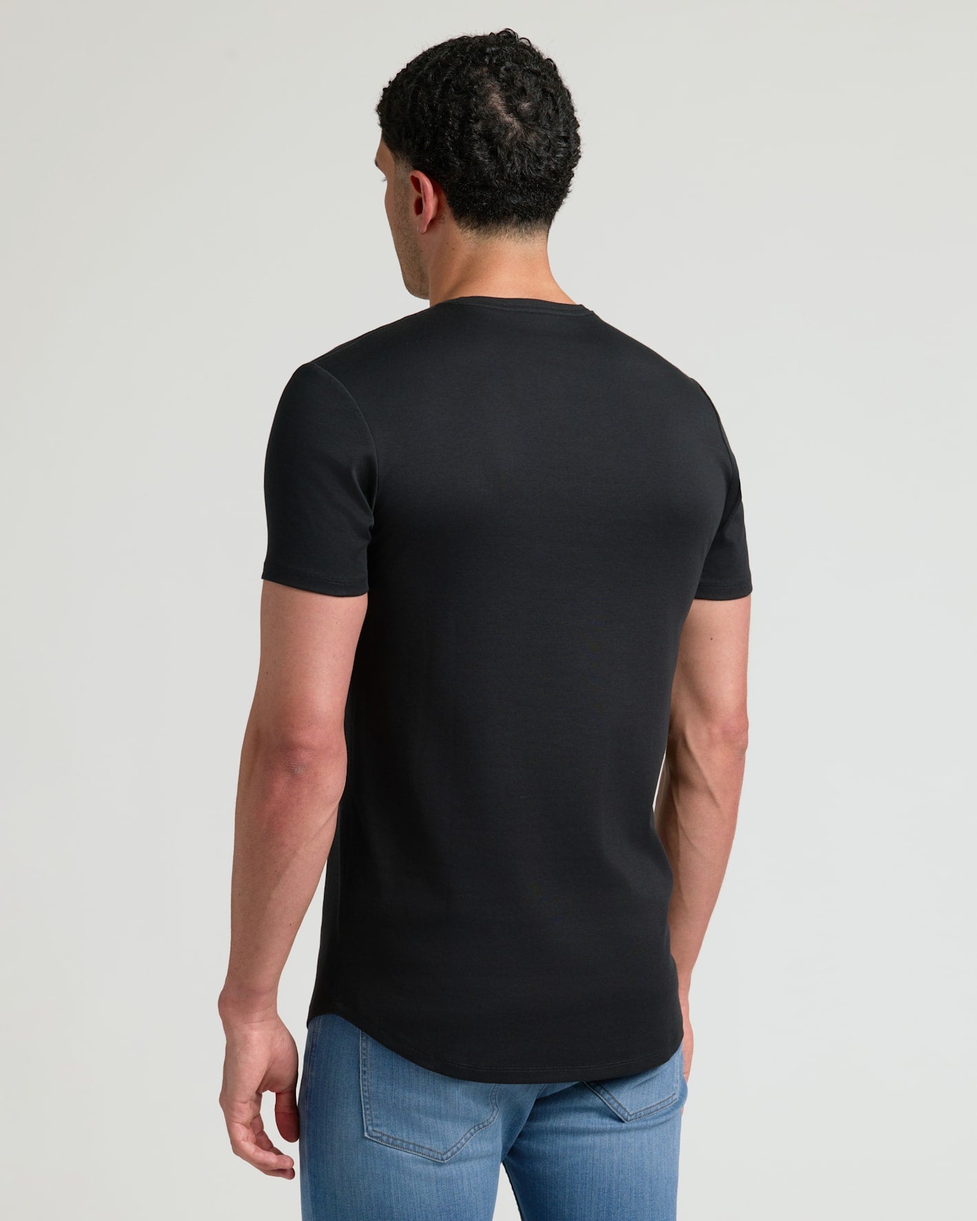 Tall Pima Cotton Blend Curved Hem Crew 2-Pack