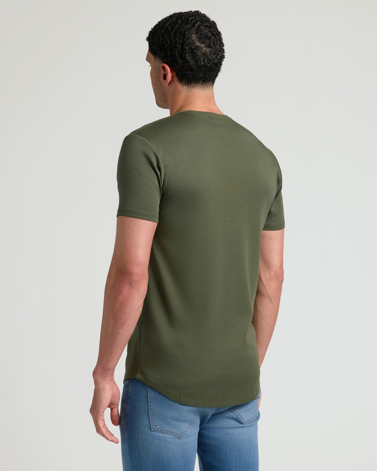 Tall Pima Cotton Blend Curved Hem Crew 2-Pack