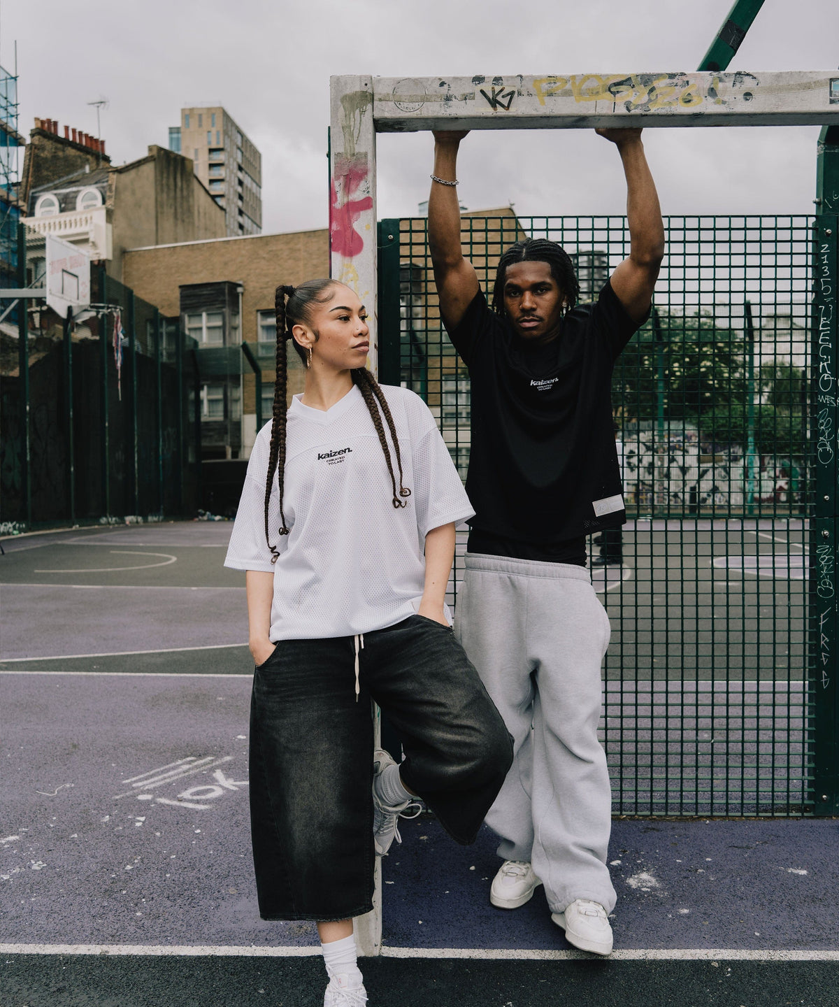 KAIZEN MARKET BLACK MESH JERSEY — XS — Detail View