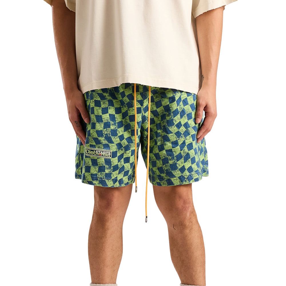Diet Starts Monday Warped Checkered Shorts