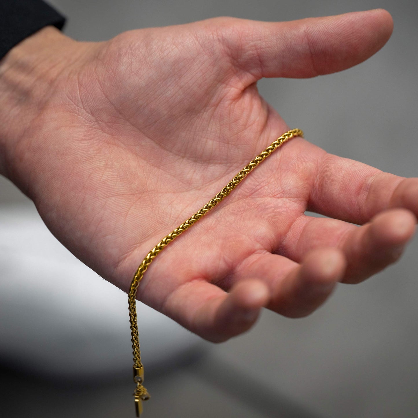 Wheat Chain Bracelet, 3MM - 14K Gold