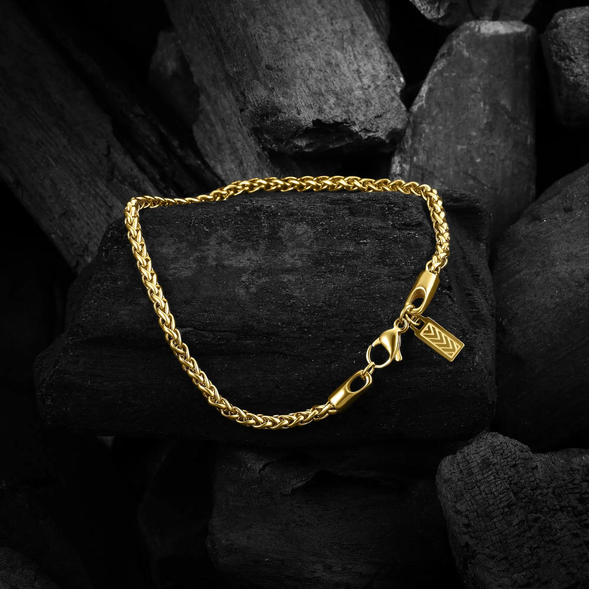Wheat Chain Bracelet, 3MM - 14K Gold