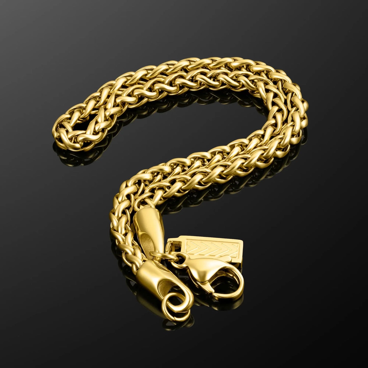 Wheat Chain Bracelet, 3MM - 14K Gold