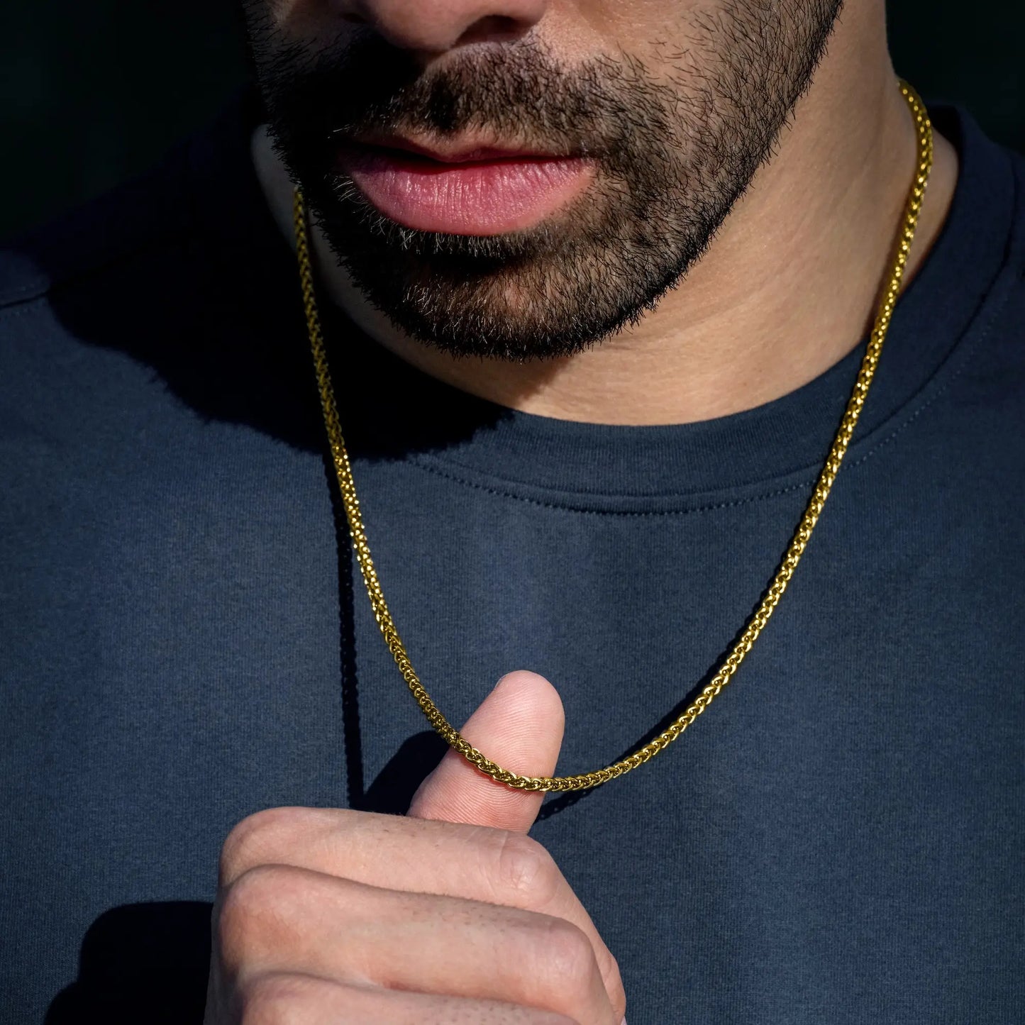 Wheat Chain Necklace, 3MM - 14K Gold