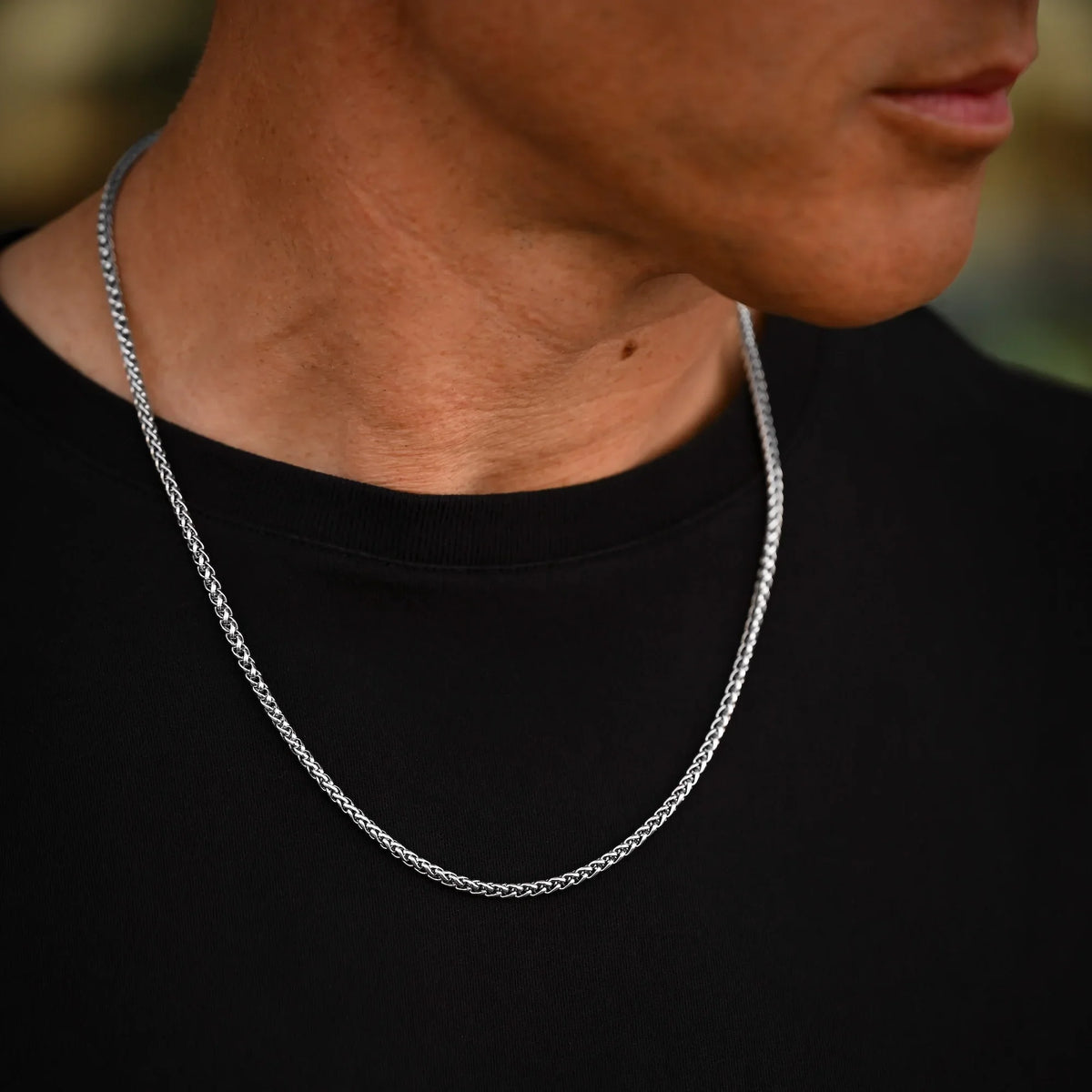 Wheat Chain Necklace, 3MM - Silver