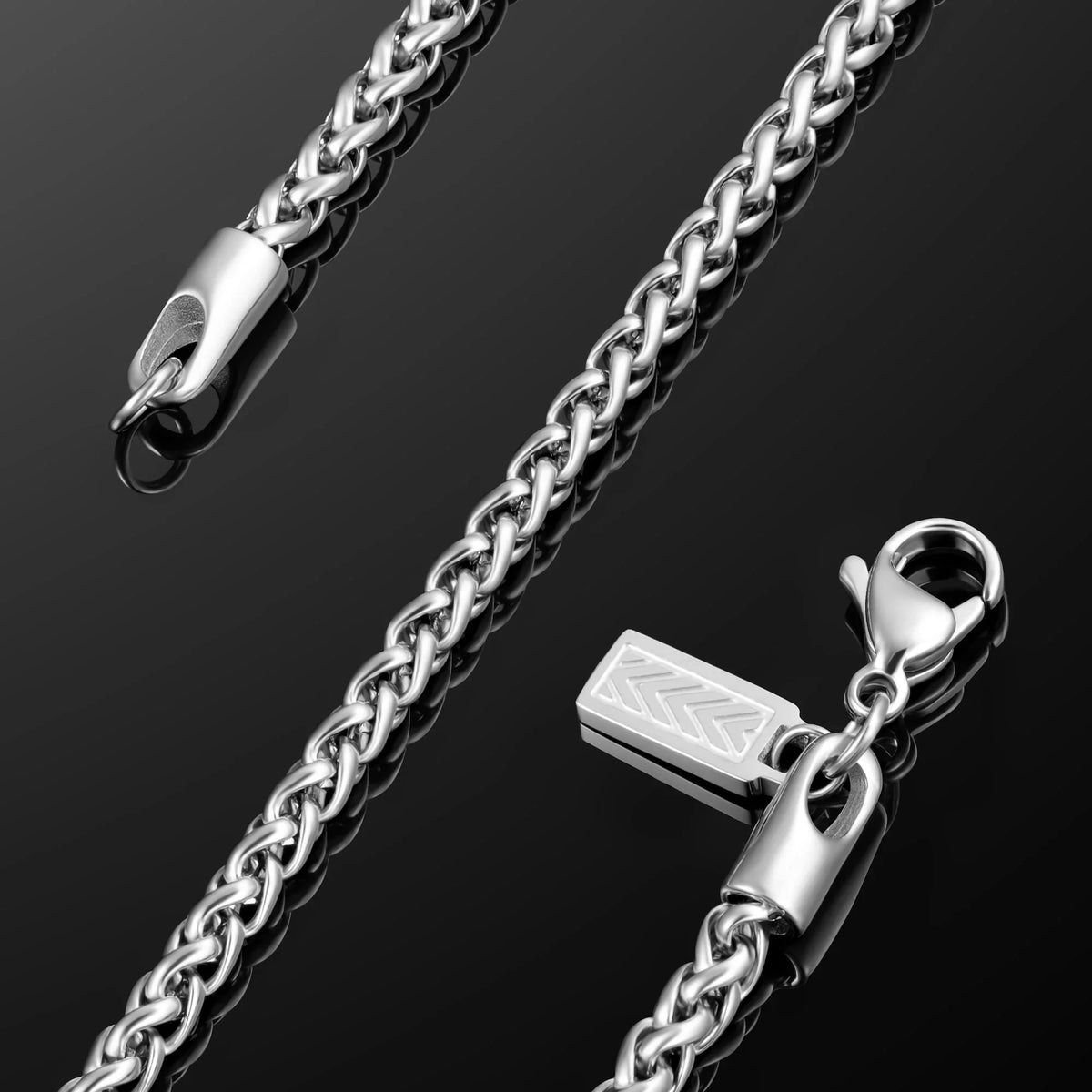 Wheat Chain Bracelet, 3MM - Silver