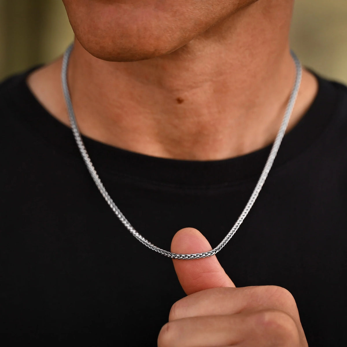 Wheat Chain Necklace, 3MM - Silver
