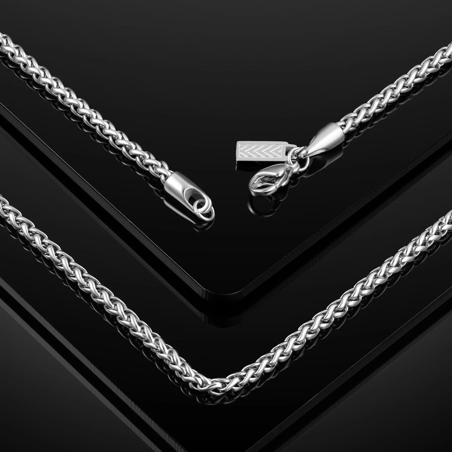Wheat Chain Necklace, 3MM - Silver