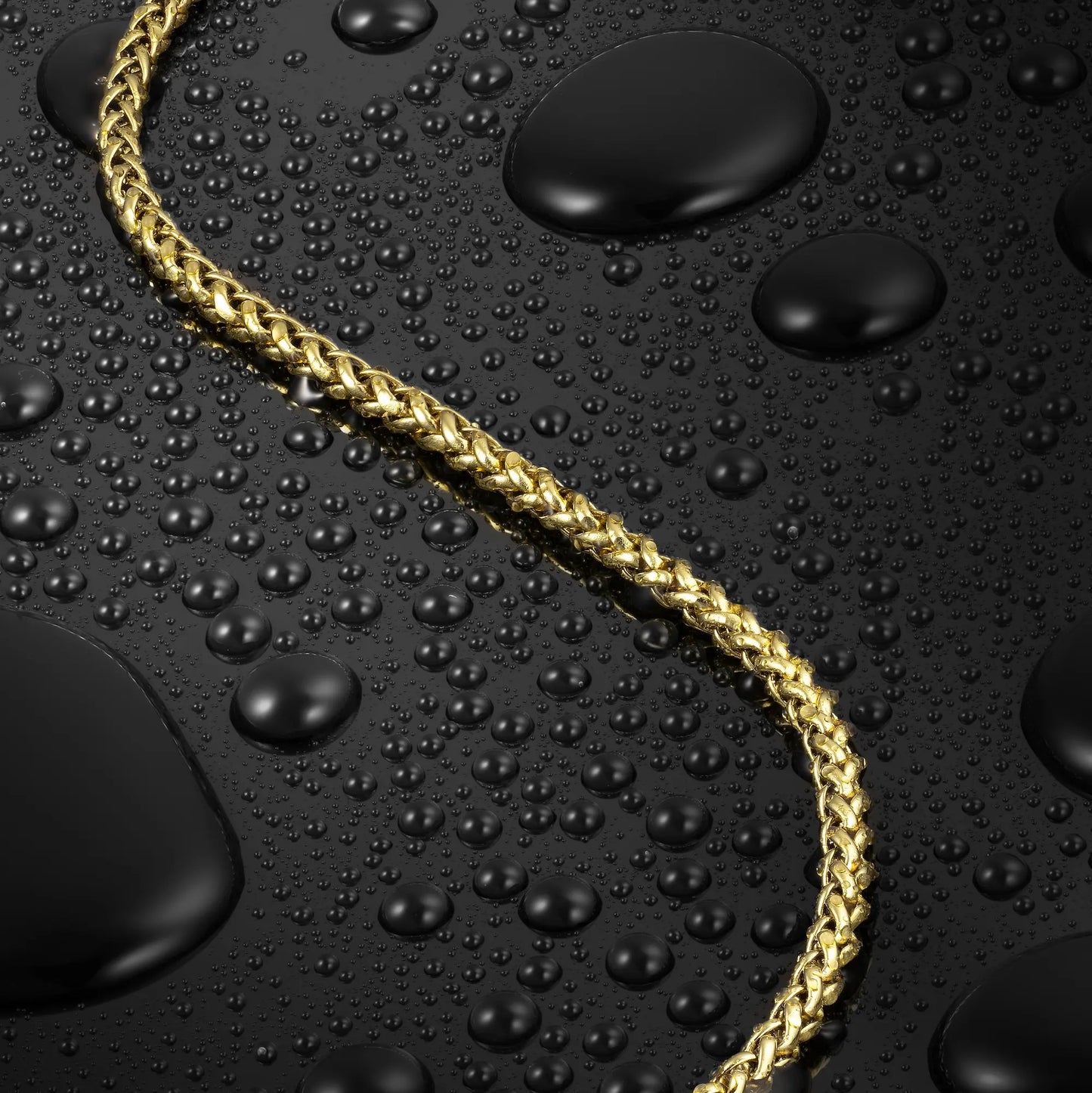 Wheat Chain Bracelet, 3MM - 14K Gold