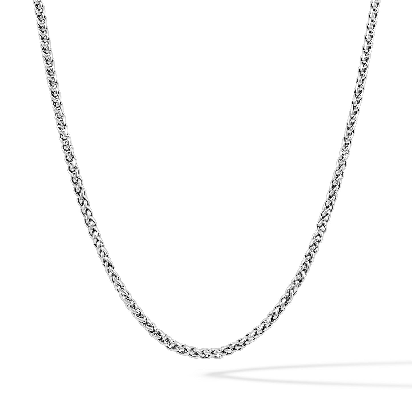 Wheat Chain Necklace, 3MM - Silver