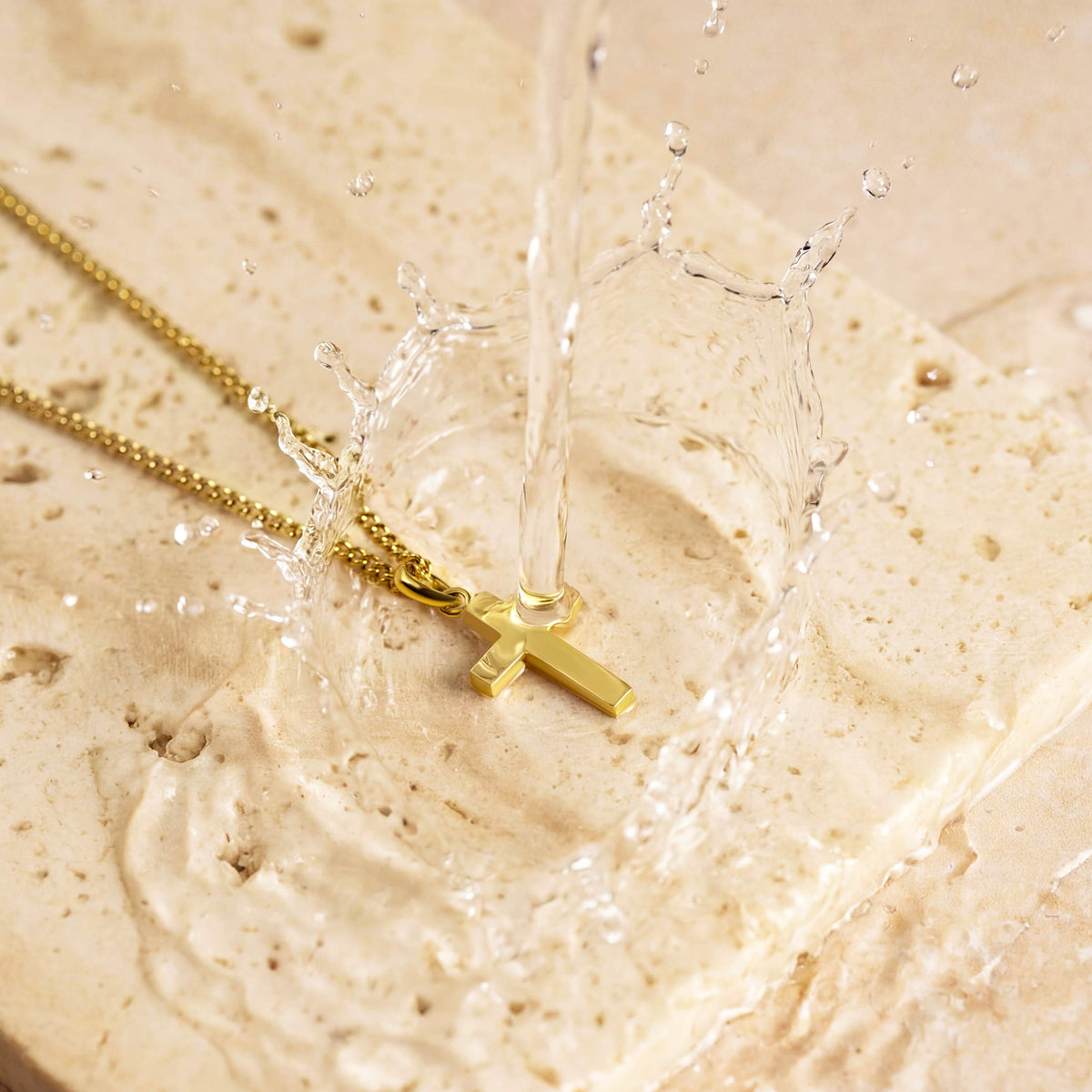 Petite Cross - 14K Gold