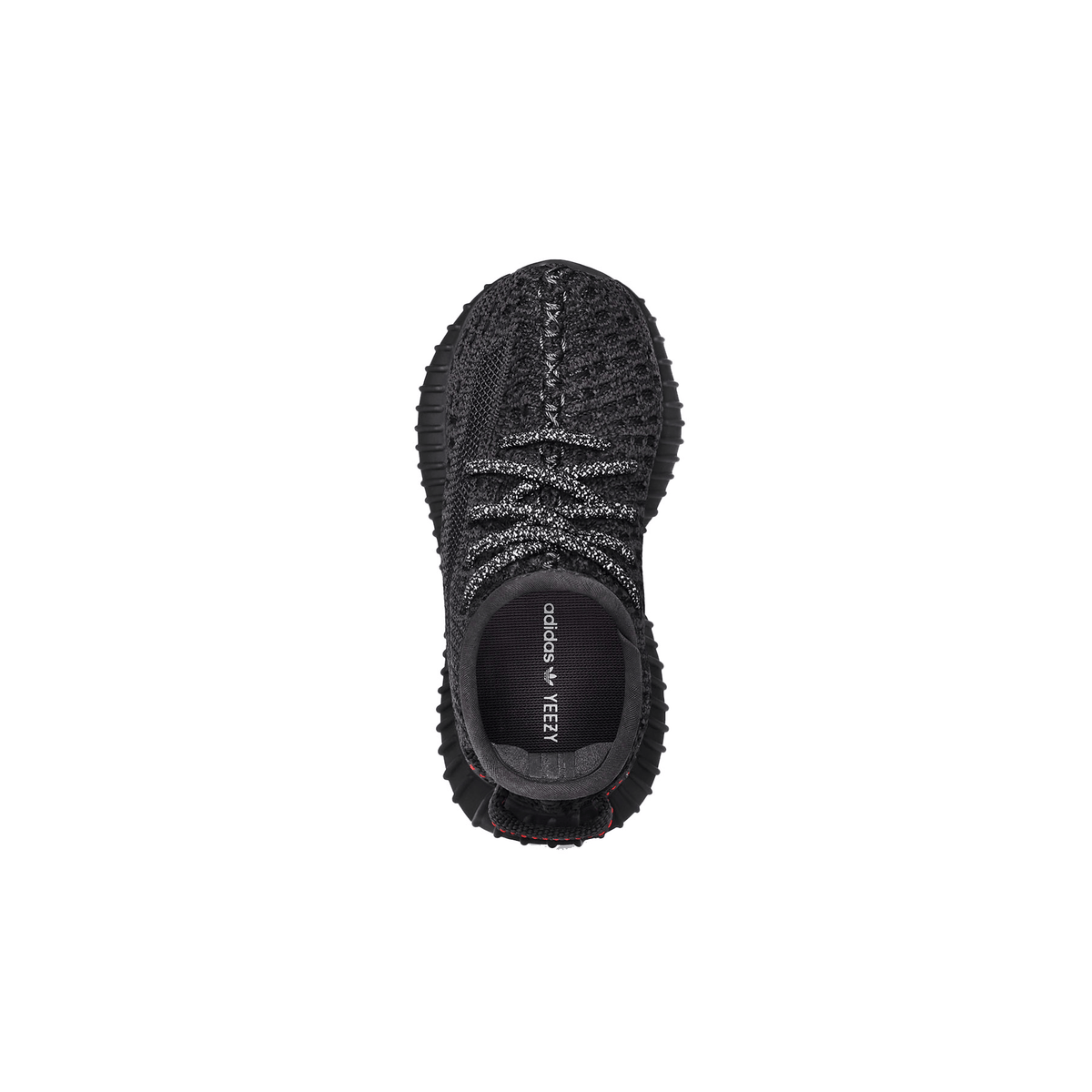 adidas Yeezy Boost 350 V2 Infant 'Black Non-Reflective' — UK 0k | EU 16 | US 1k — Top View