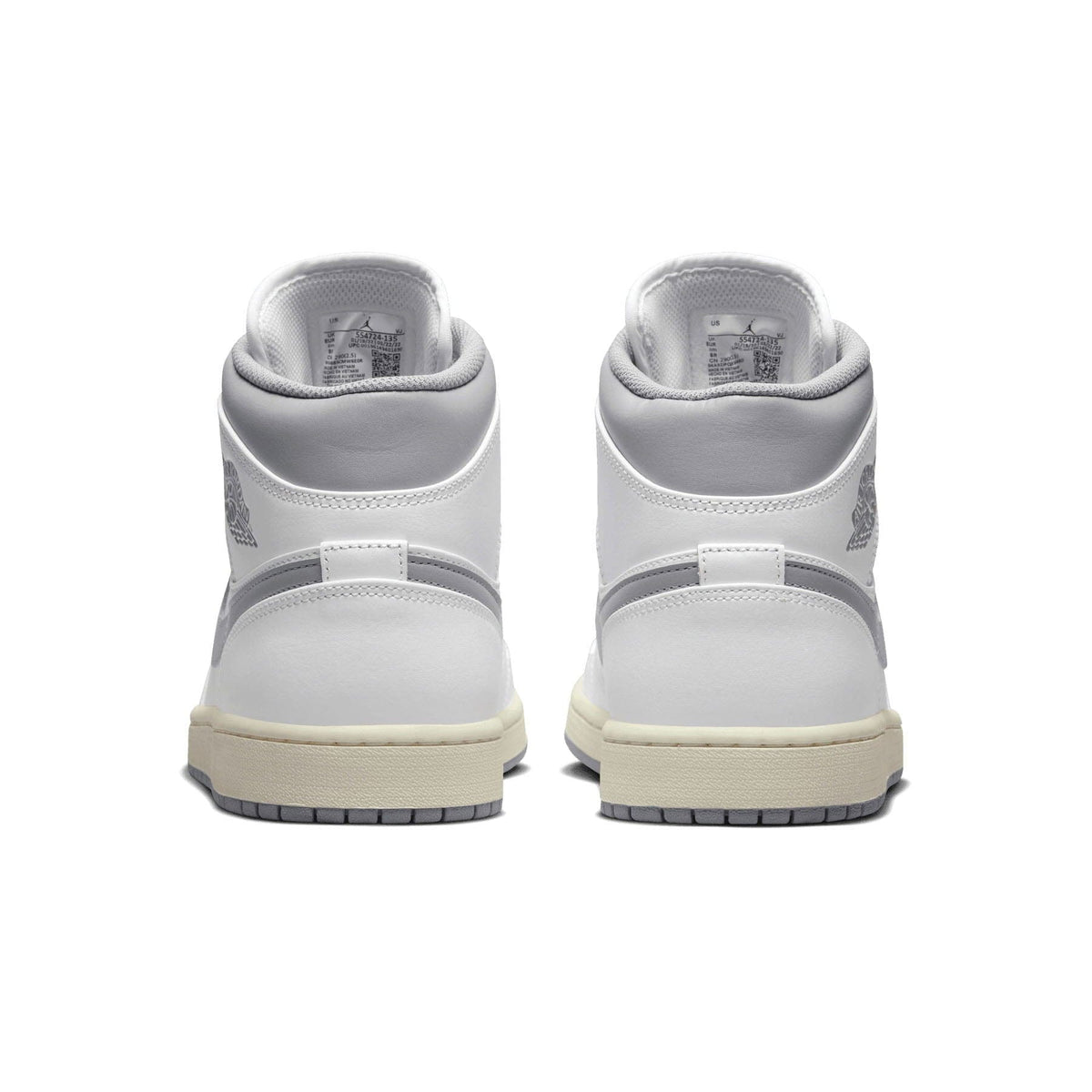 Air Jordan 1 Mid 'Neutral Grey' — UK 3 | EU 35.5 | US 3.5 — Top View