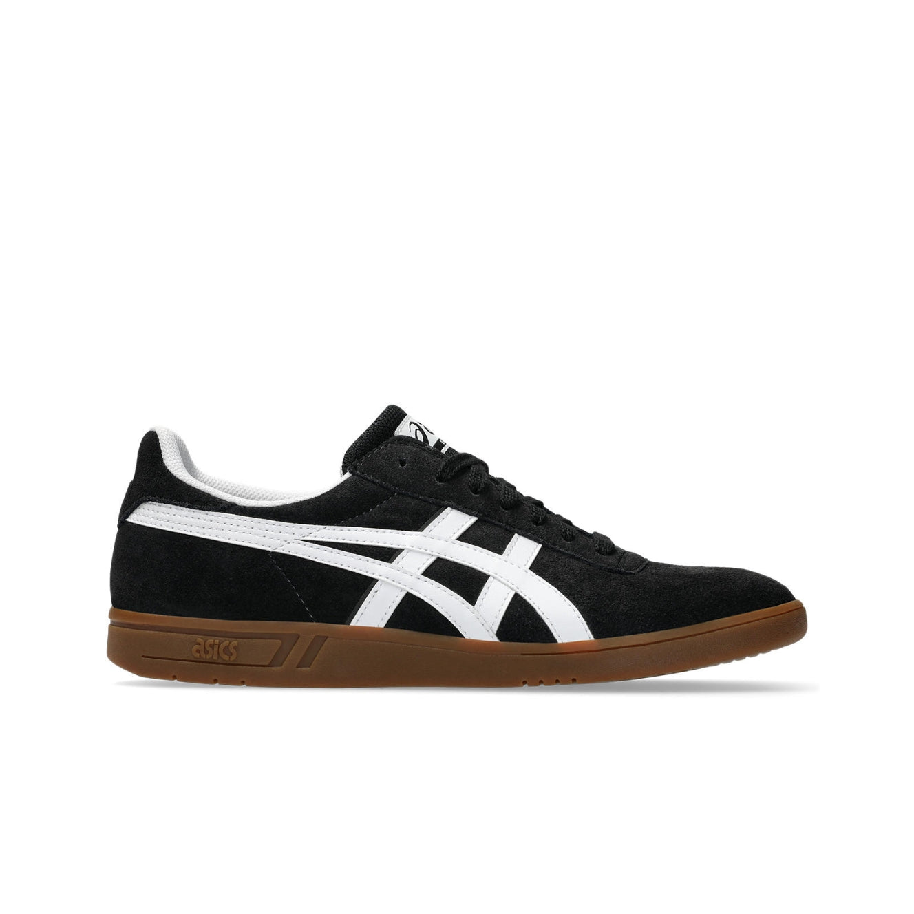 ASICS GEL-VICKKA PRO in Black/Brown with suede upper, GEL heel cushioning, and skate-specific construction.  