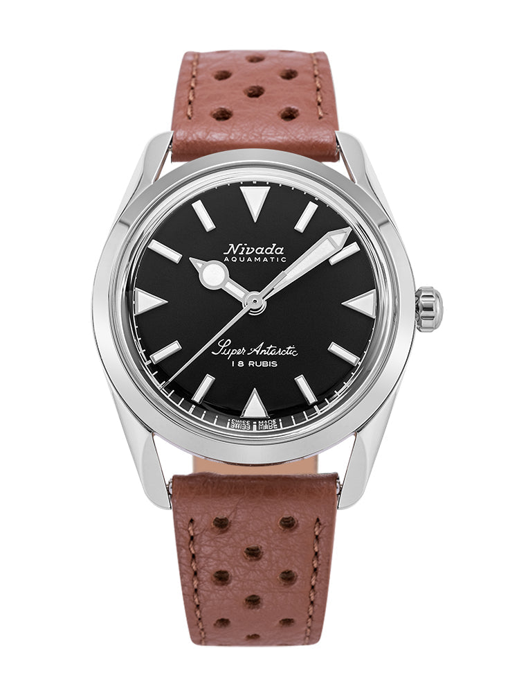 Nivada Grenchen Black White Luminova 35014M41